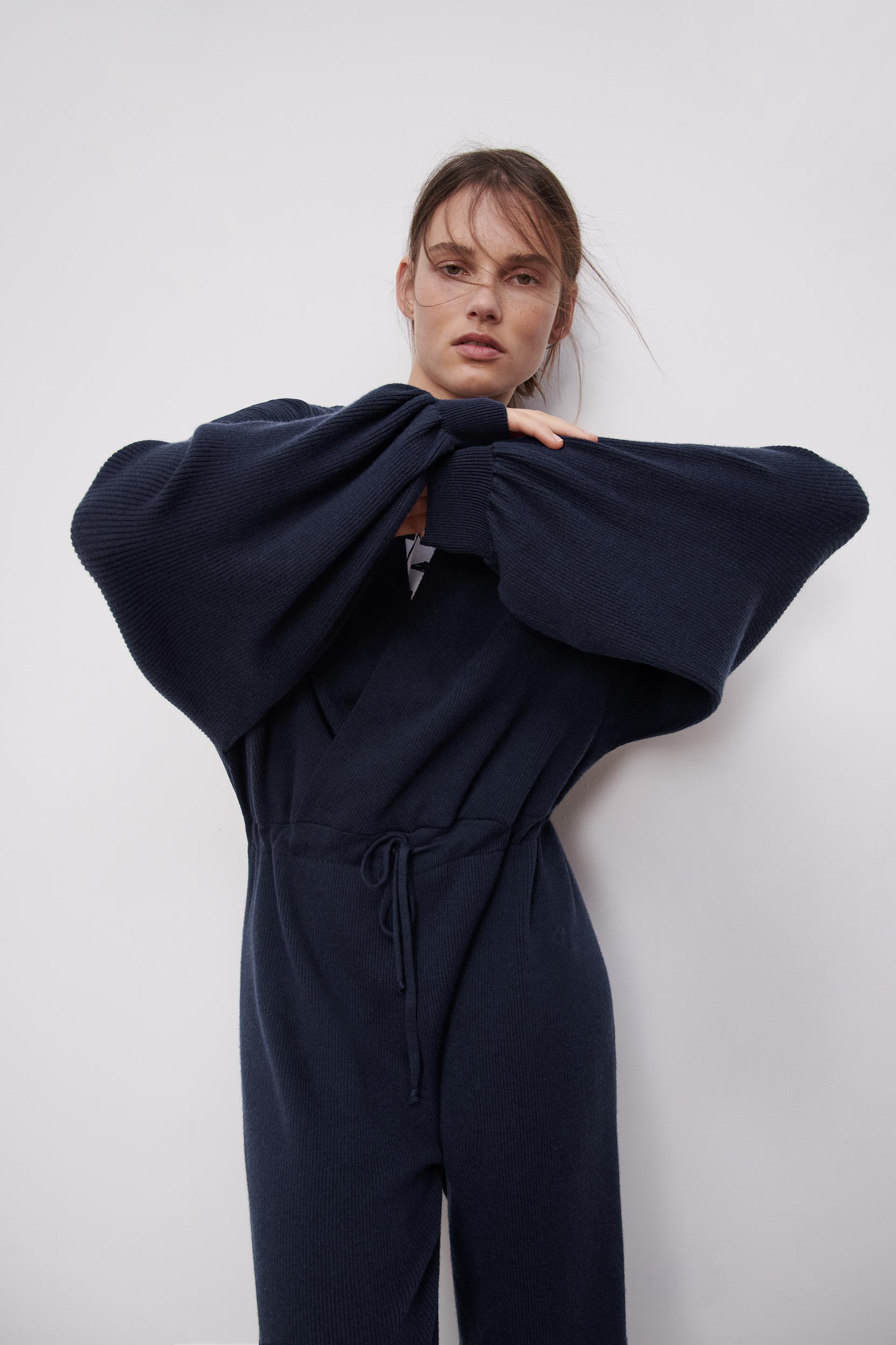 Zara KNIT JUMPSUIT 78483036401