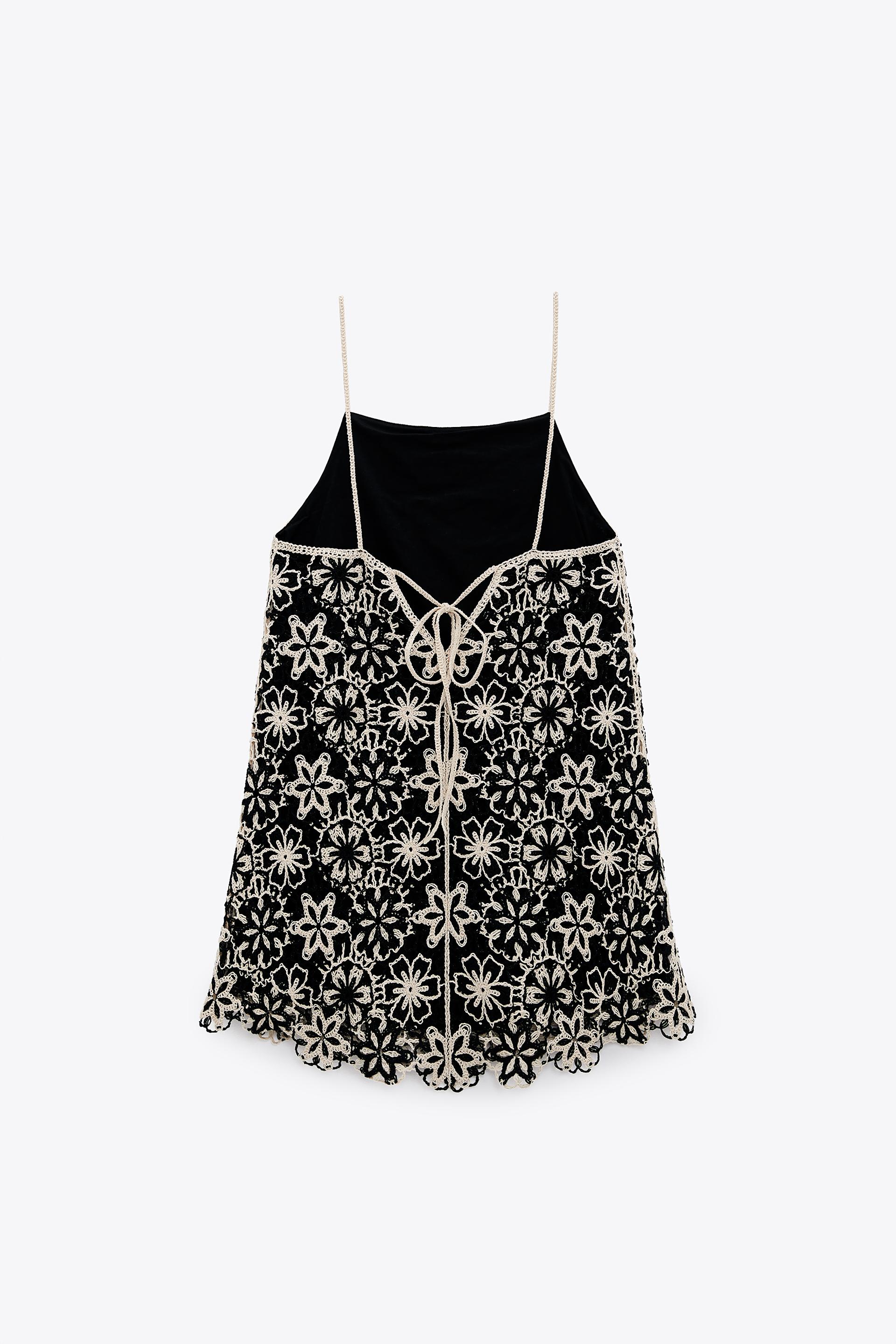 Zara CROCHET MINI DRESS 107560263800