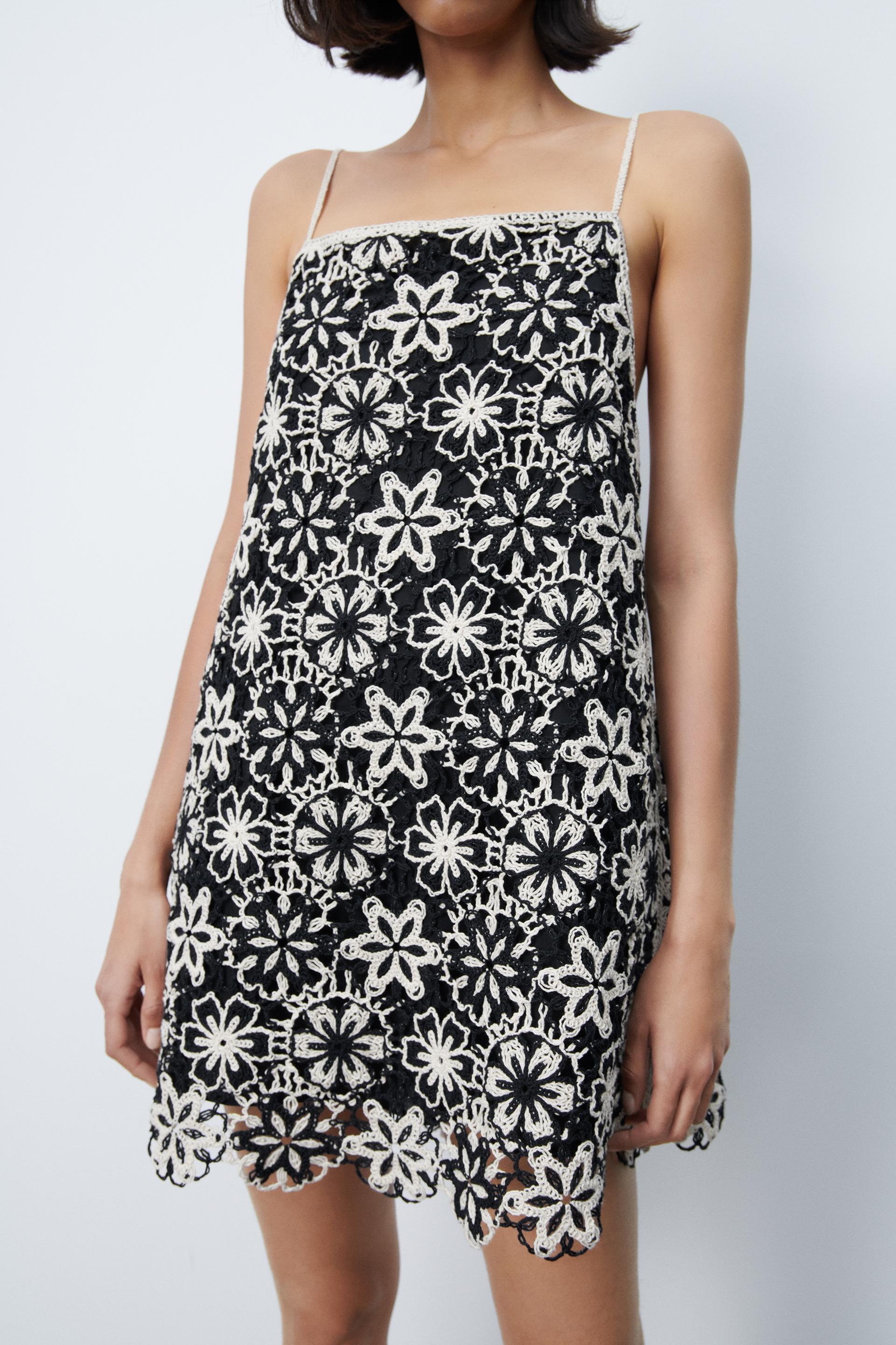 Zara CROCHET MINI DRESS 107560263800