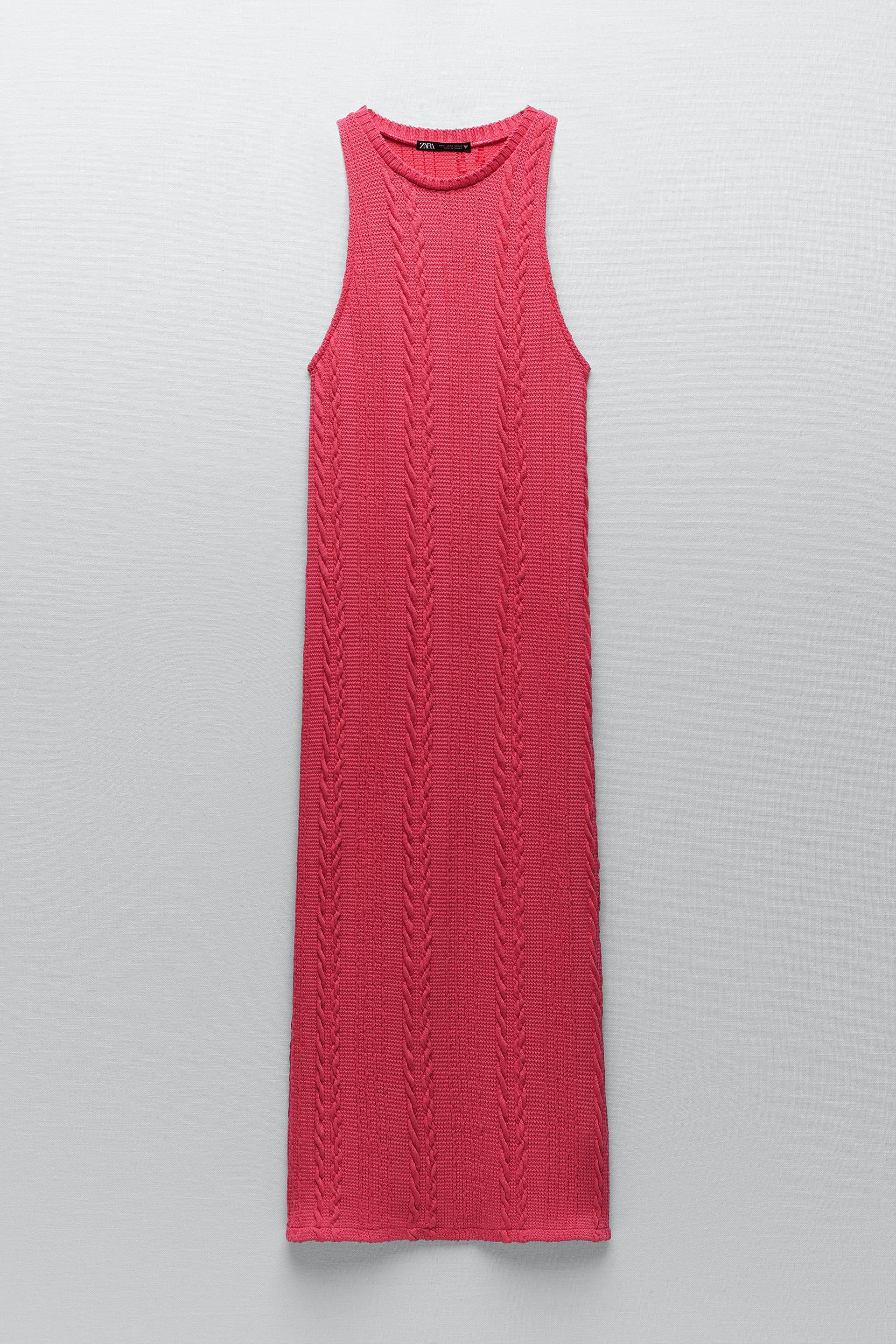 Zara CABLE KNIT DRESS 100290035630