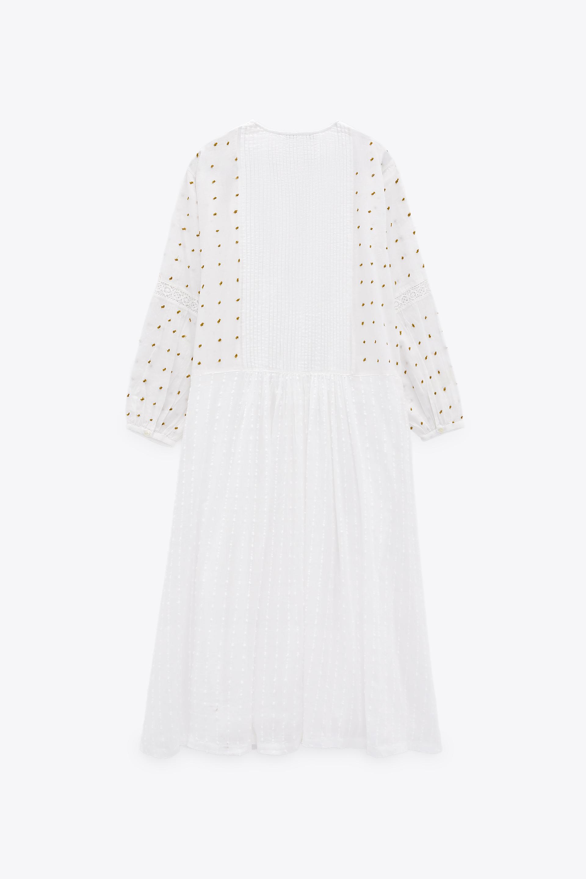 Zara MİDİ İŞLEMELİ ELBİSE 88903861251 Zara MİDİ İŞLEMELİ ELBİSE 88903861251