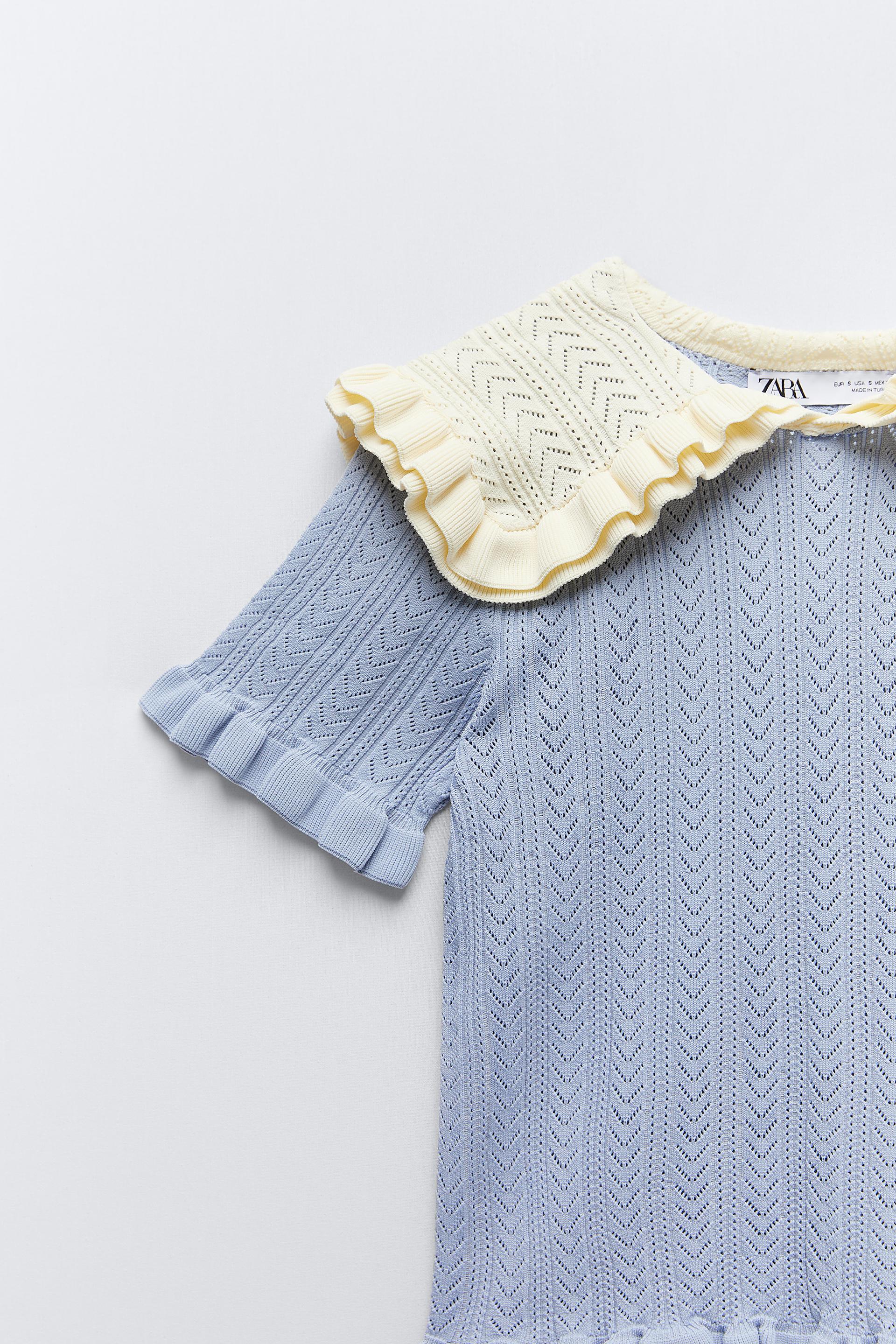 Zara COMBINATION KNIT TOP 90423066400