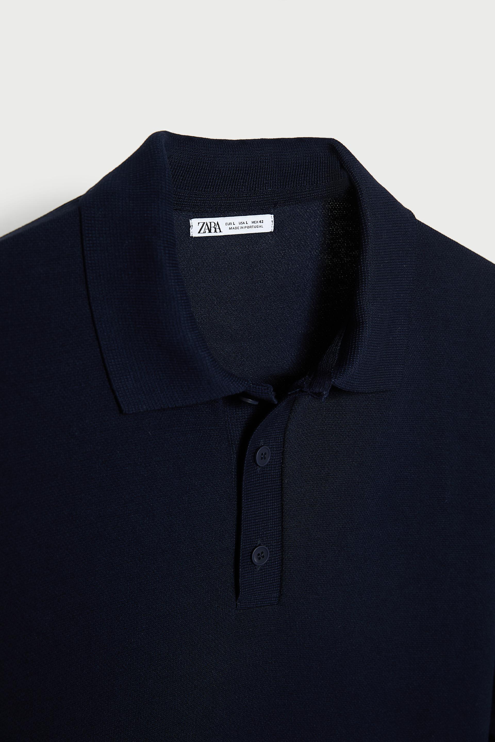Zara KNIT POLO SHIRT 118608582401