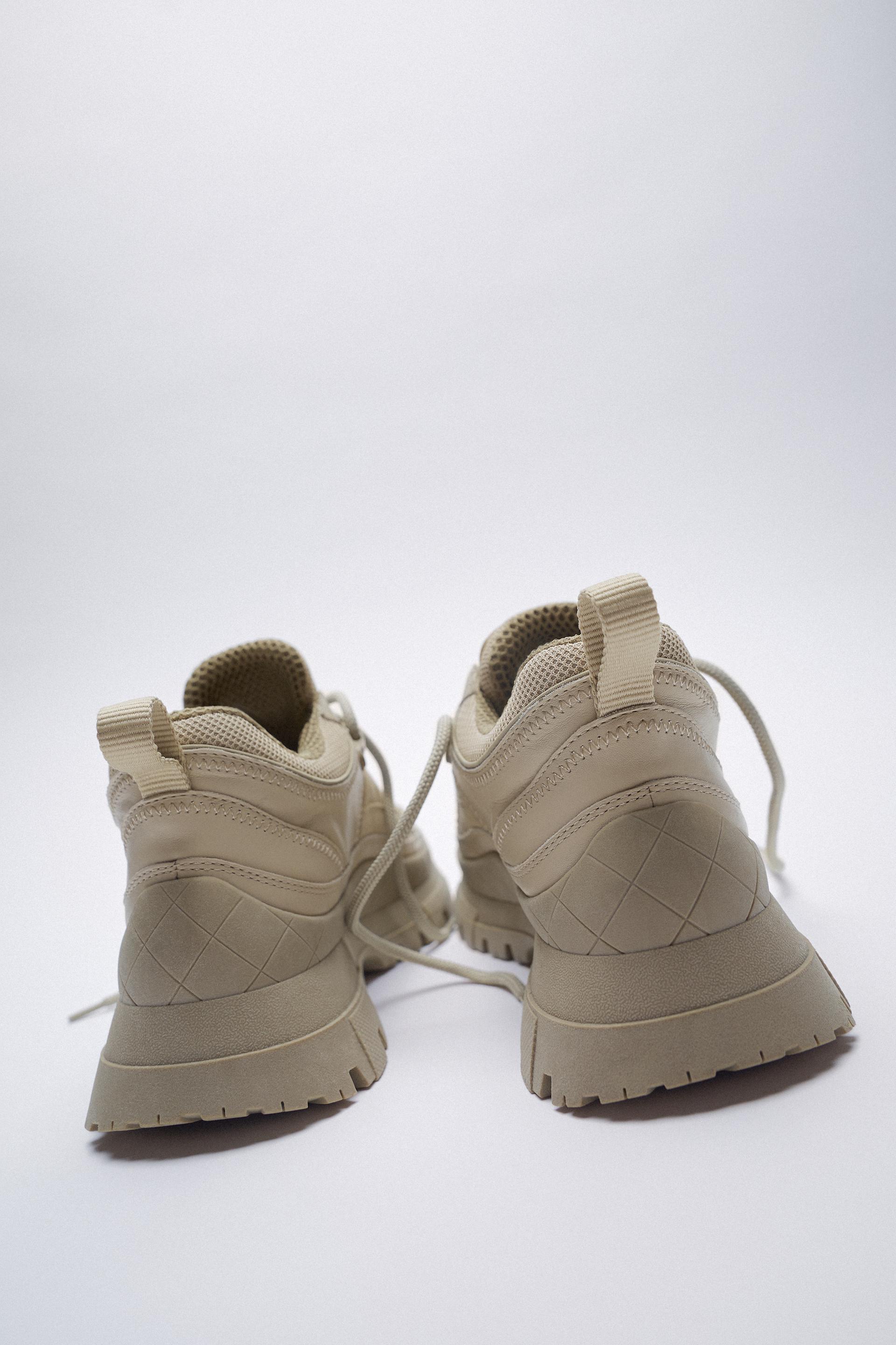 zara contrast running trainers