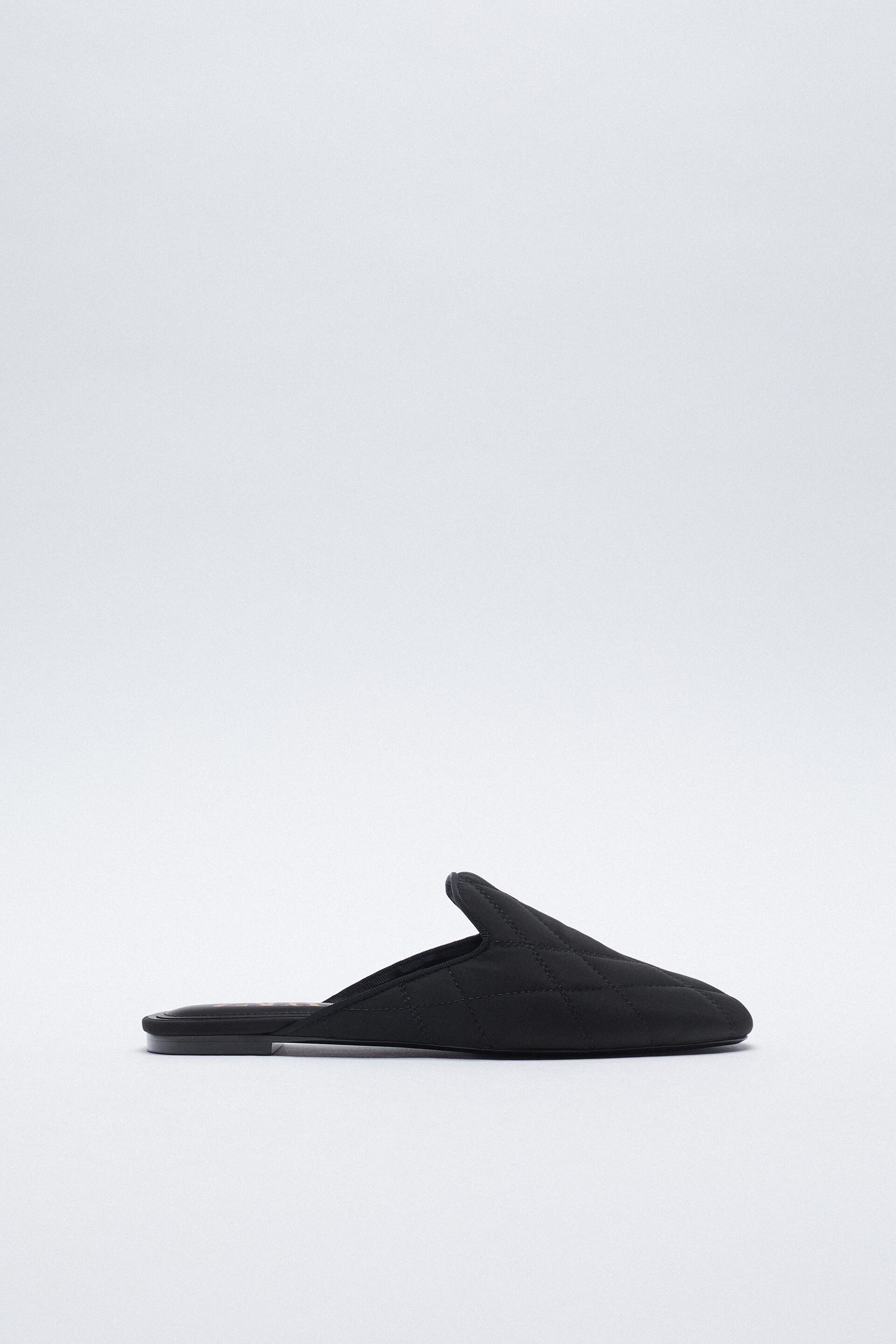 quilted flat mules zara