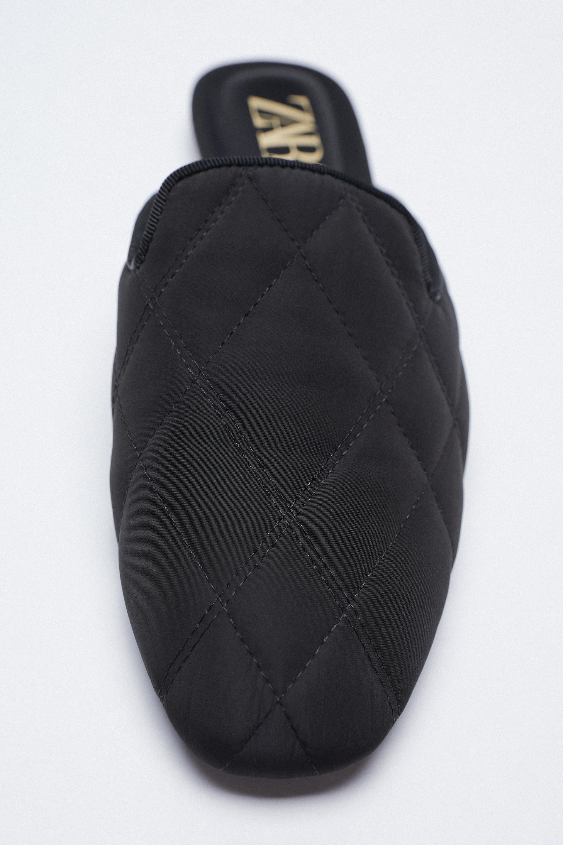 quilted flat mules zara
