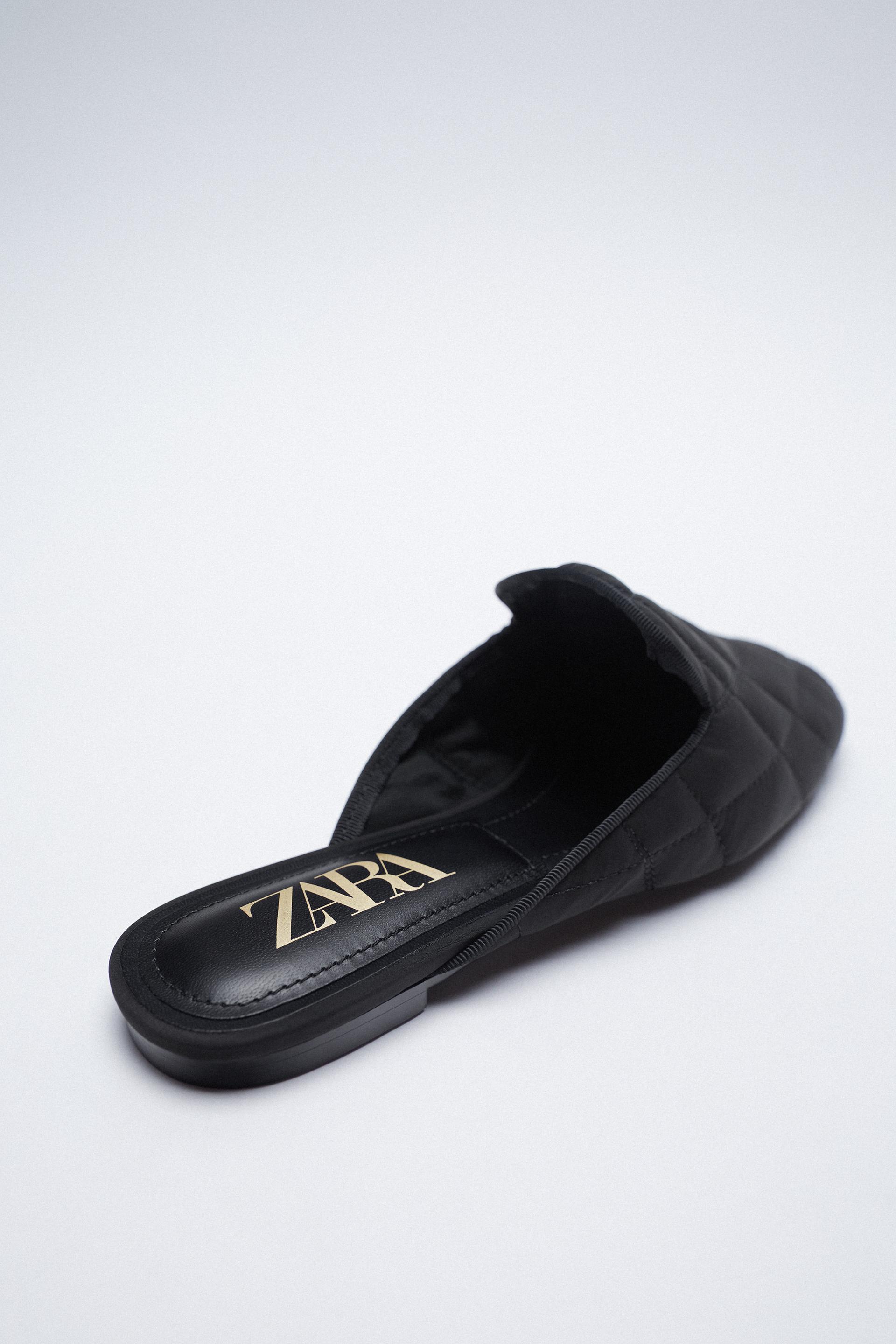 quilted flat mules zara