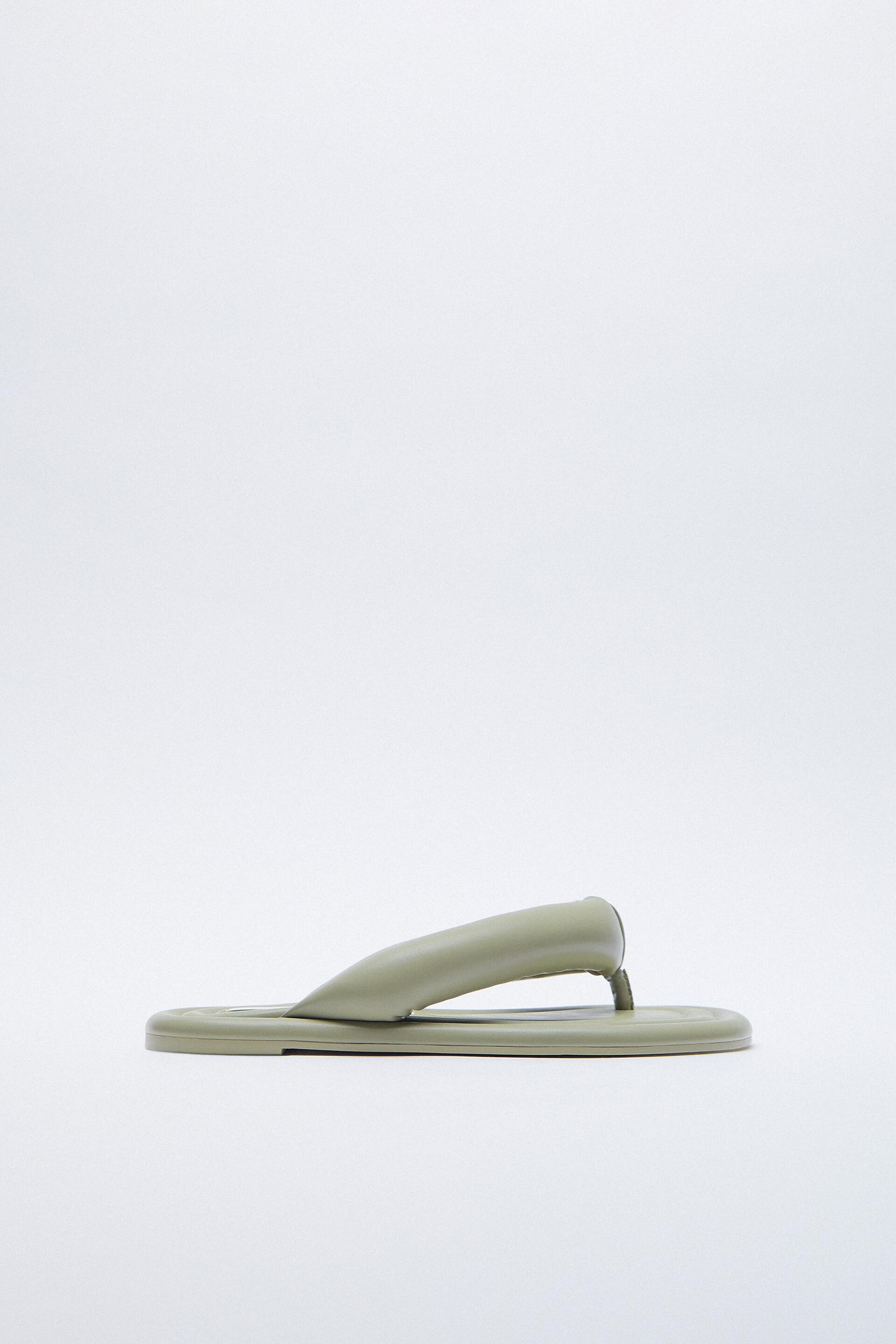 flat quilted sandals with platform sole