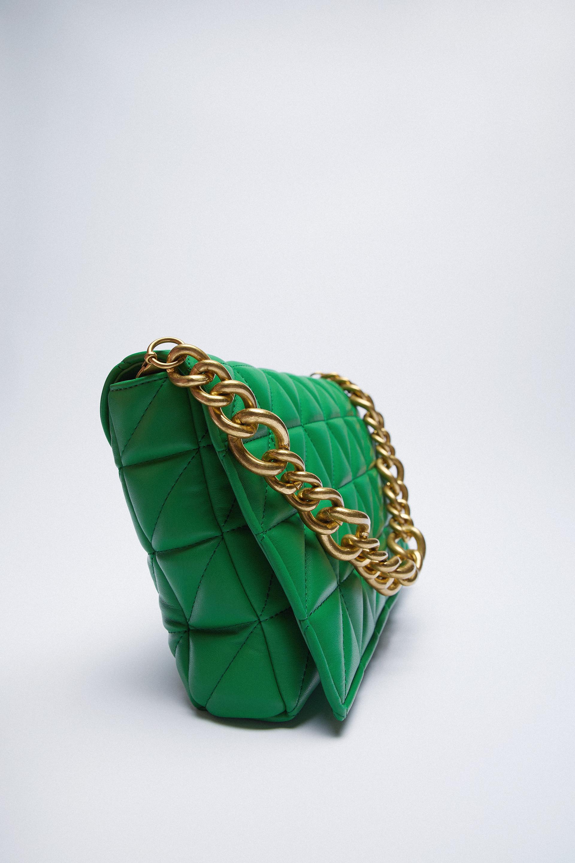 Zara QUILTED CHAIN STRAP SHOULDER BAG 111230882 030 3