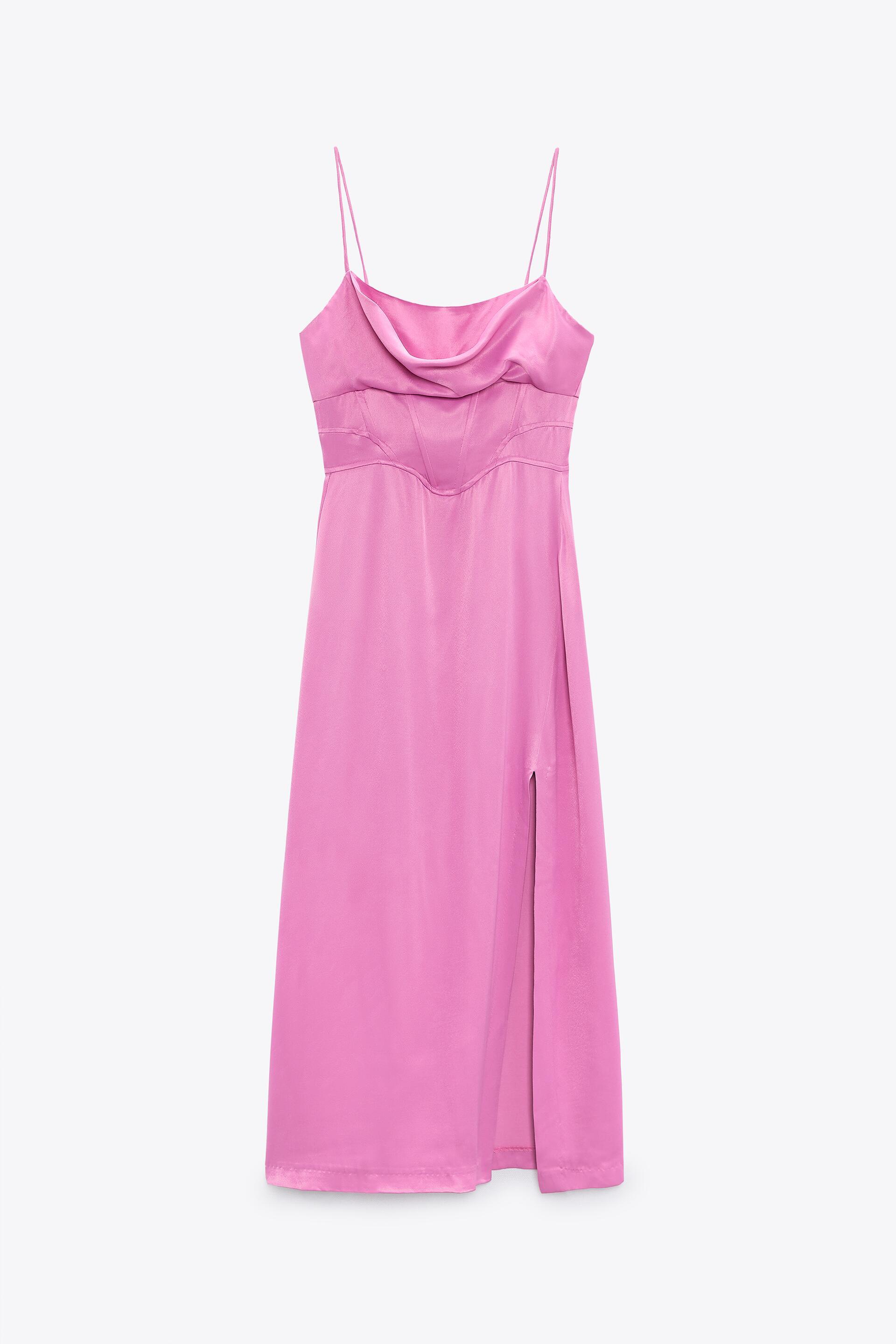 fossile Massaggio vendita allasta vestito corto satinato rosa zara Mortale vena occhio 0387 193 zara