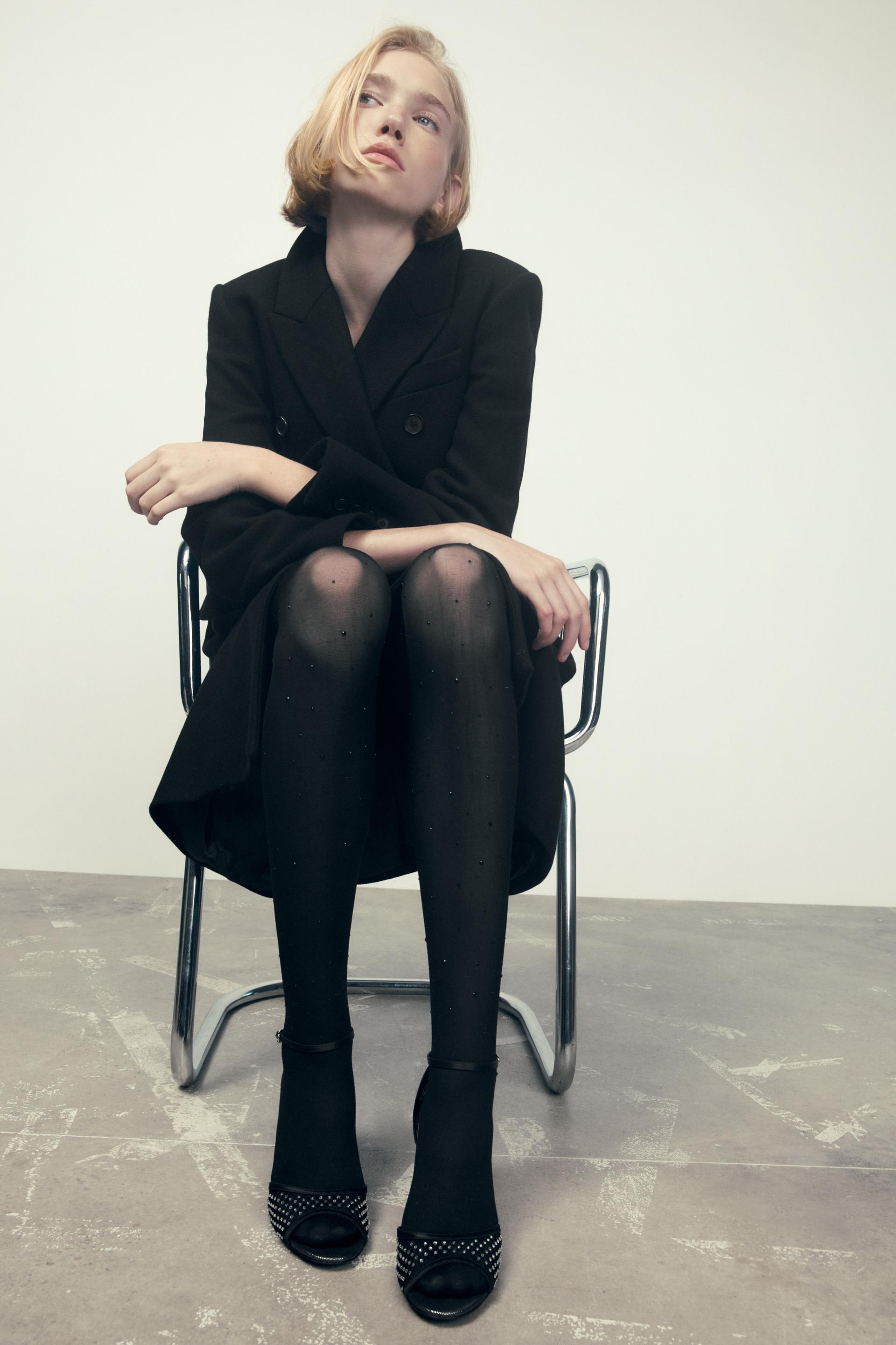 shiny tights zara