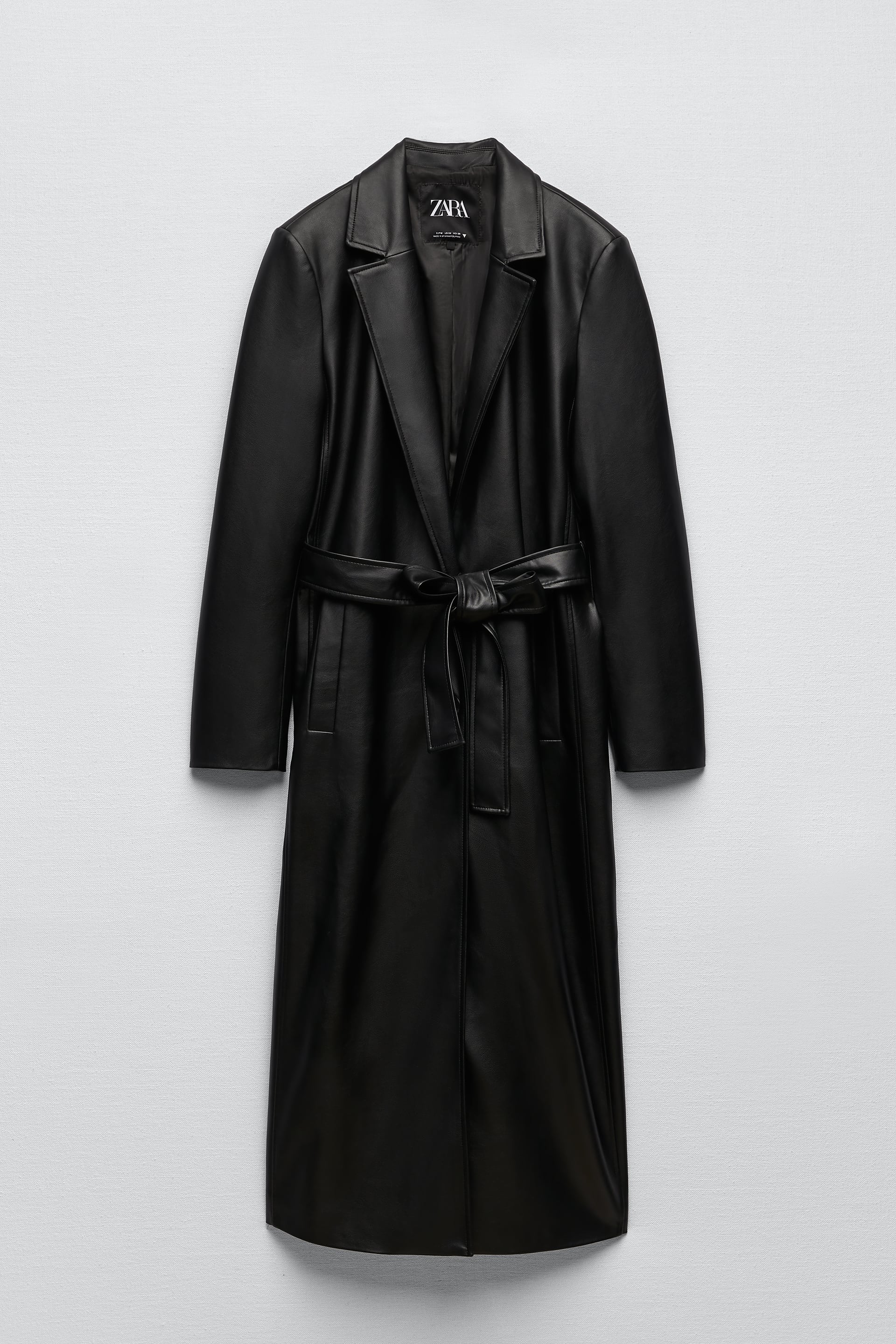 FAUX LEATHER TRENCH COAT | lupon.gov.ph