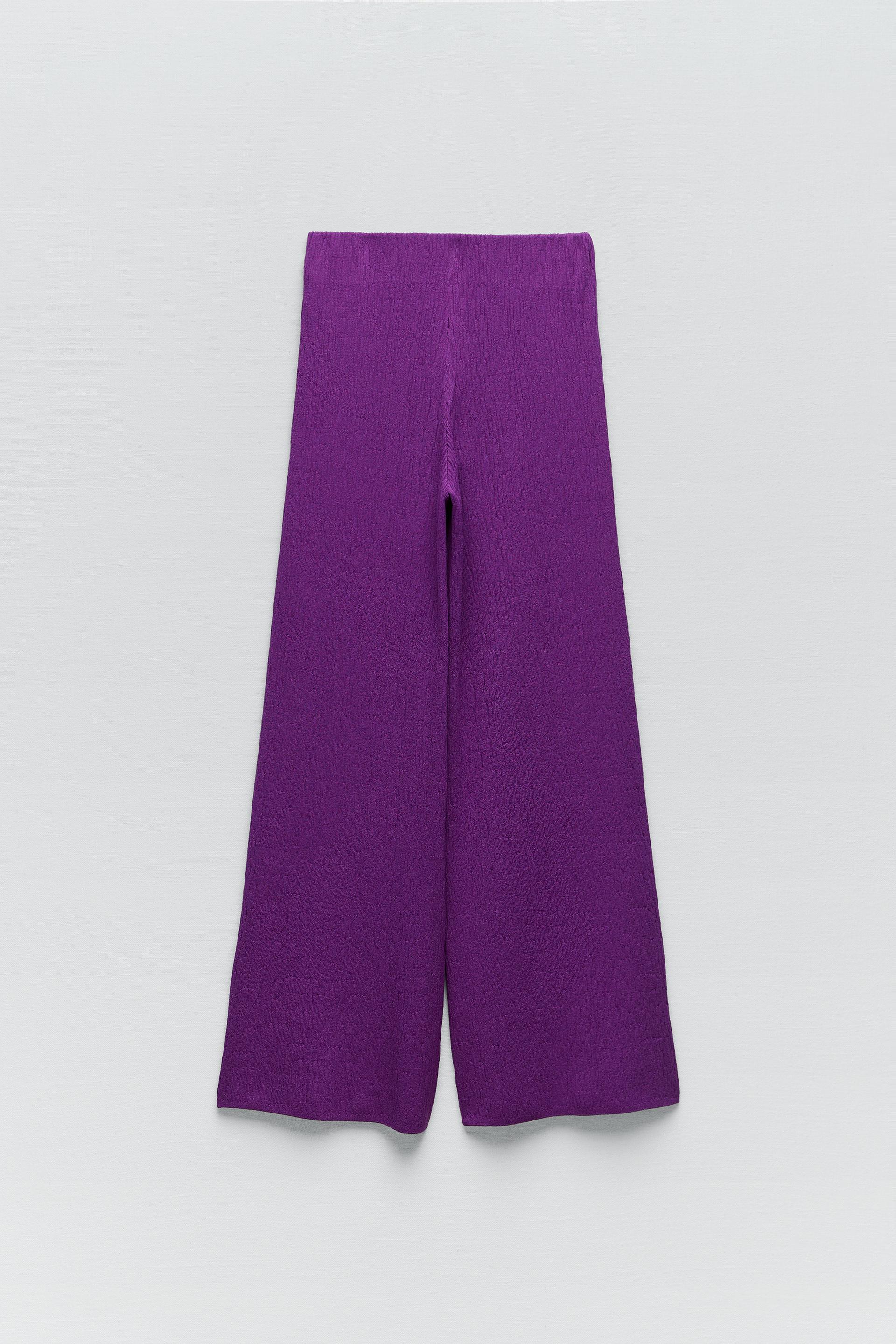 Zara STRUCTURED KNIT PANTS 179131629611