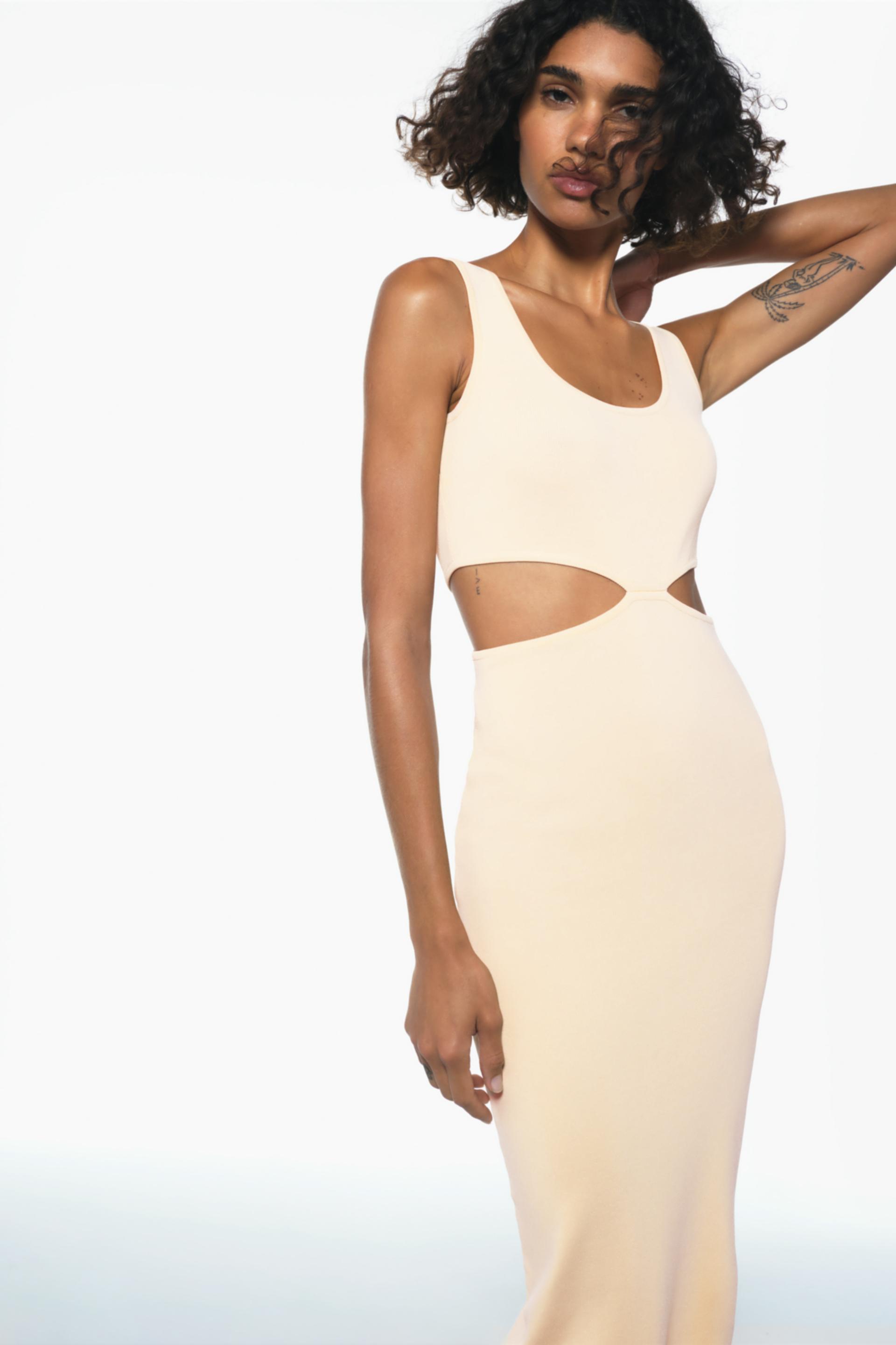 Zara CUT OUT KNIT DRESS 198827533725