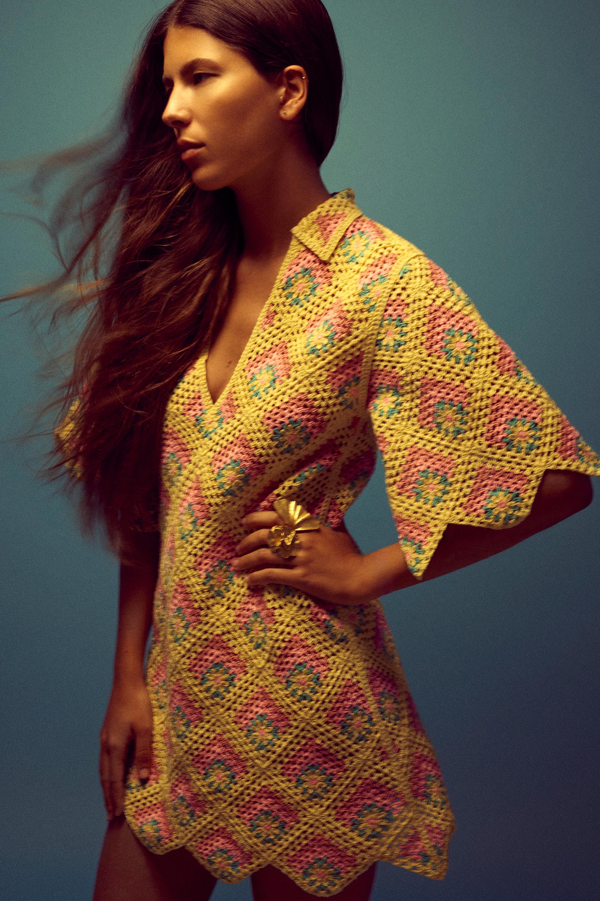 Zara CROCHET KNIT DRESS LIMITED EDITION 186749619330