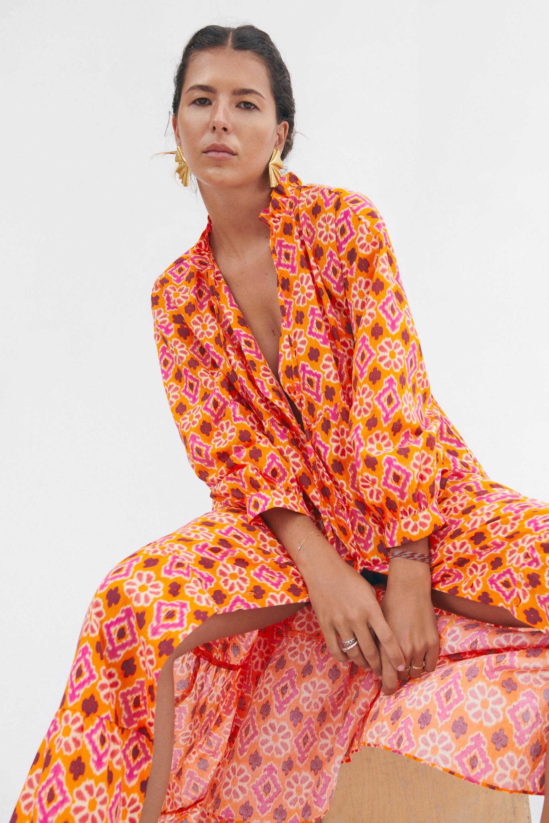 Nuklear Kühlschrank Schwein robe longue orange zara Snack Operator Grüßen