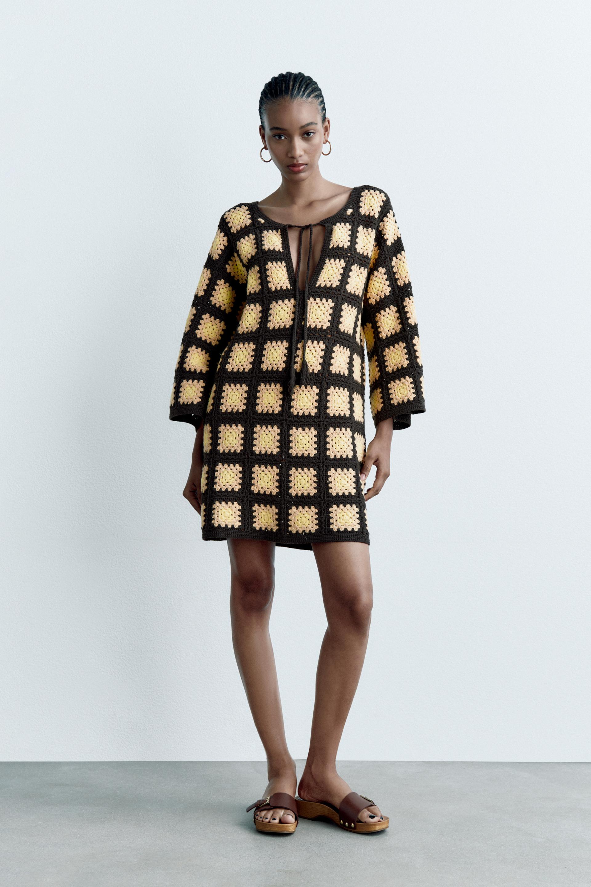 Zara CROCHET KNIT DRESS LIMITED EDITION 179131636050