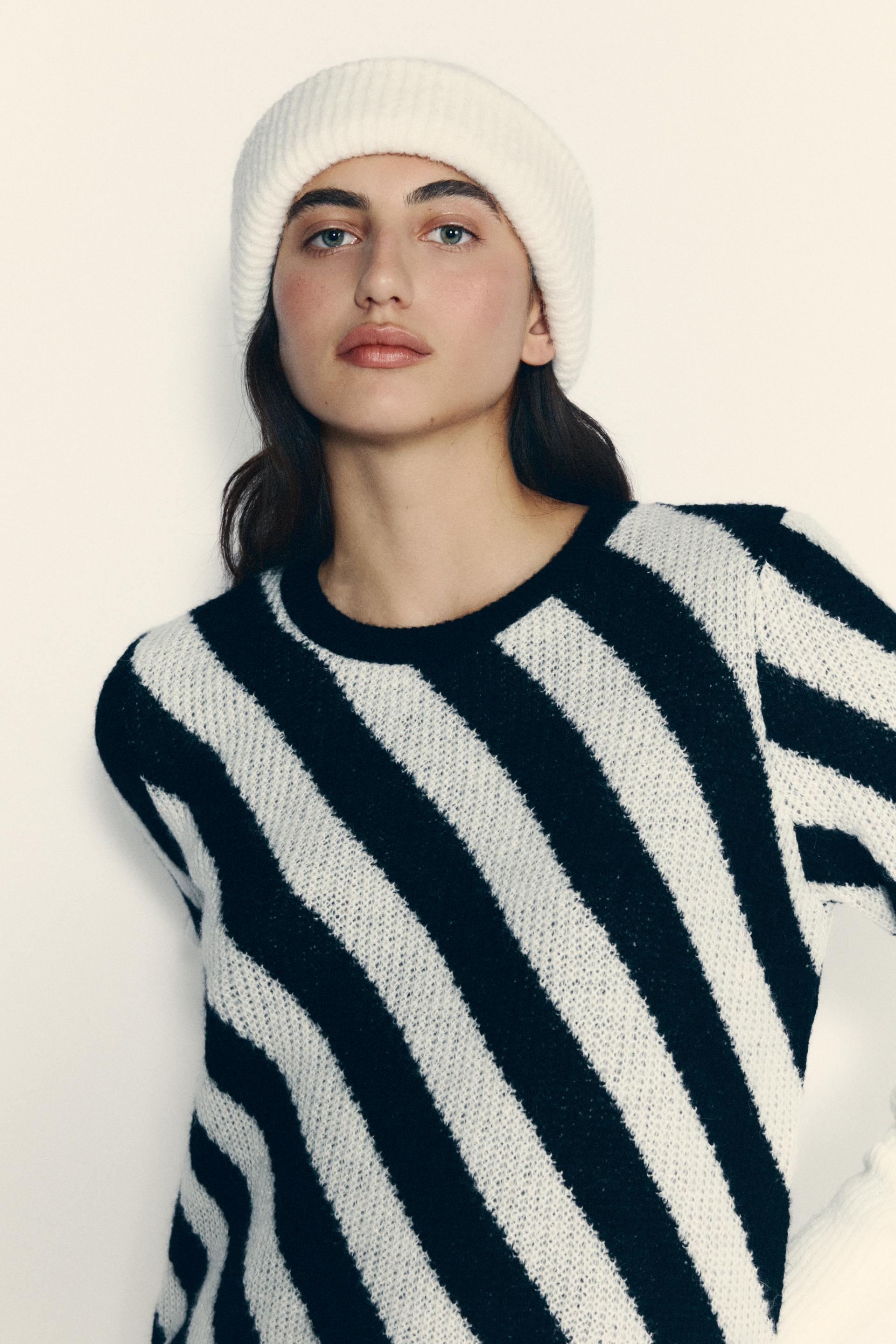 GORRO MALHA DOBRA Branco marfim ZARA Portugal gorro-malha-dobra-branco-marfim-zara-portugal