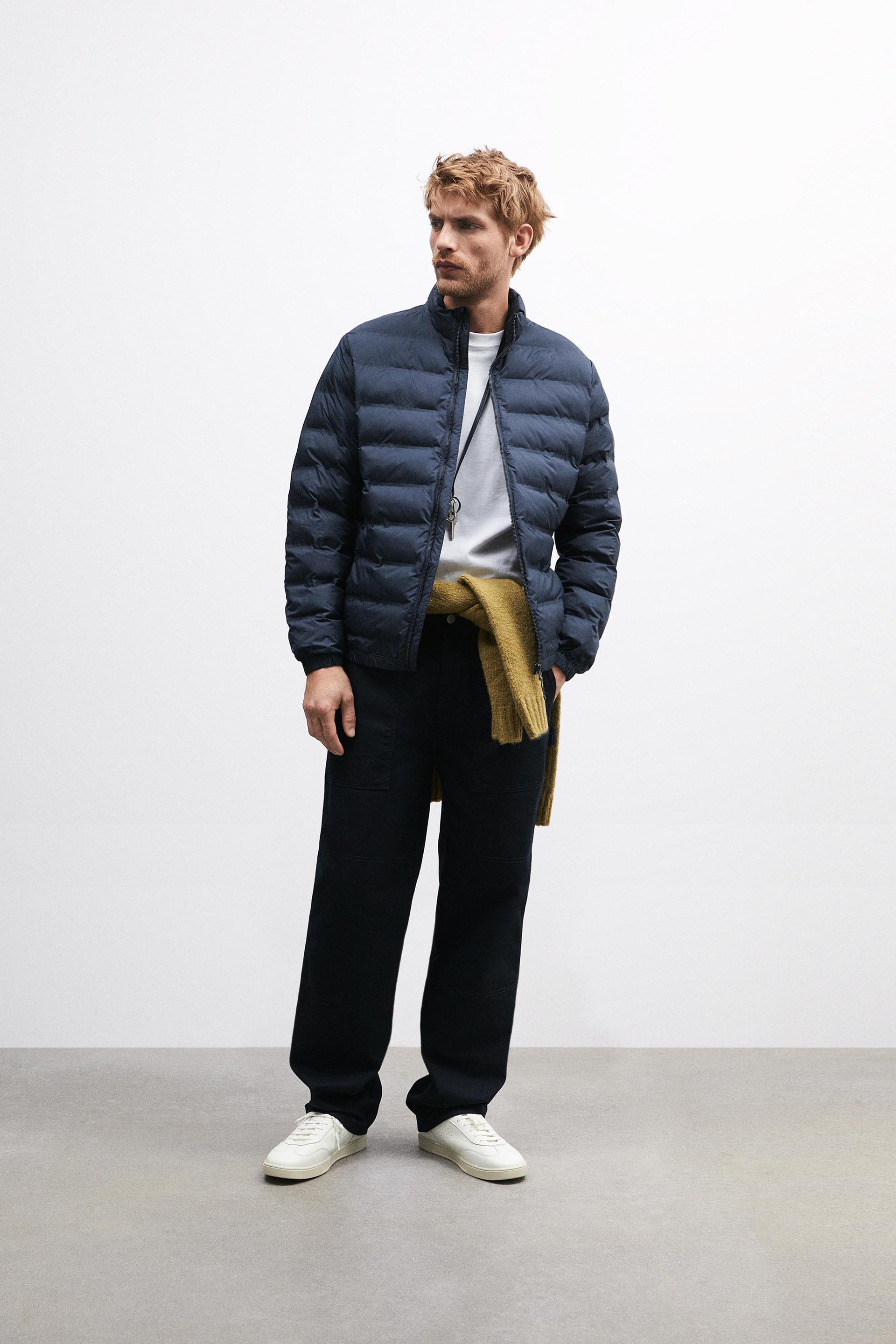 LIGHTWEIGHT PUFFER JACKET Navy Blue ZARA Thailand lightweight-puffer-jacket-navy-blue-zara-thailand
