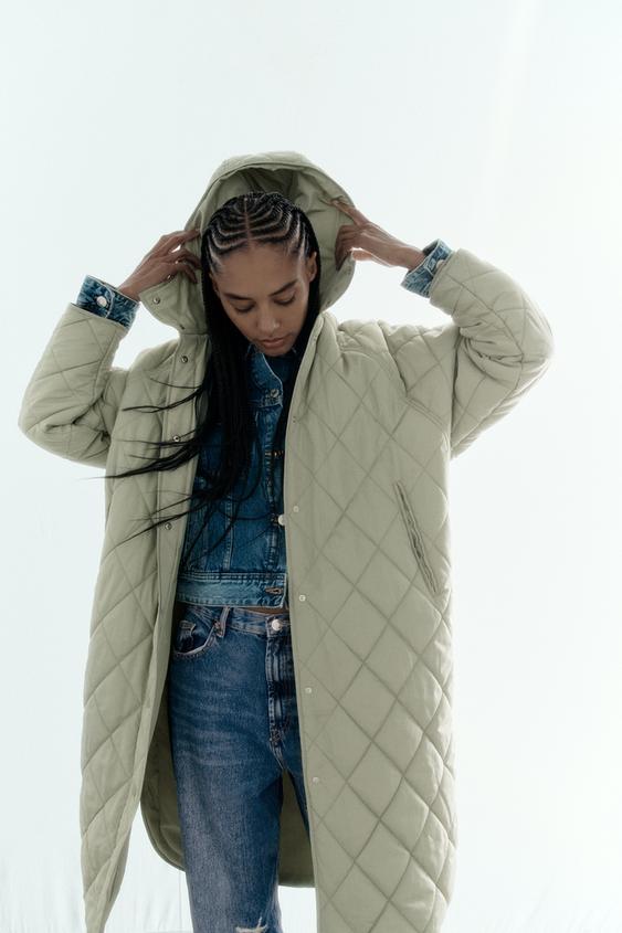 Zara Green Puffer Jacket vlr.eng.br