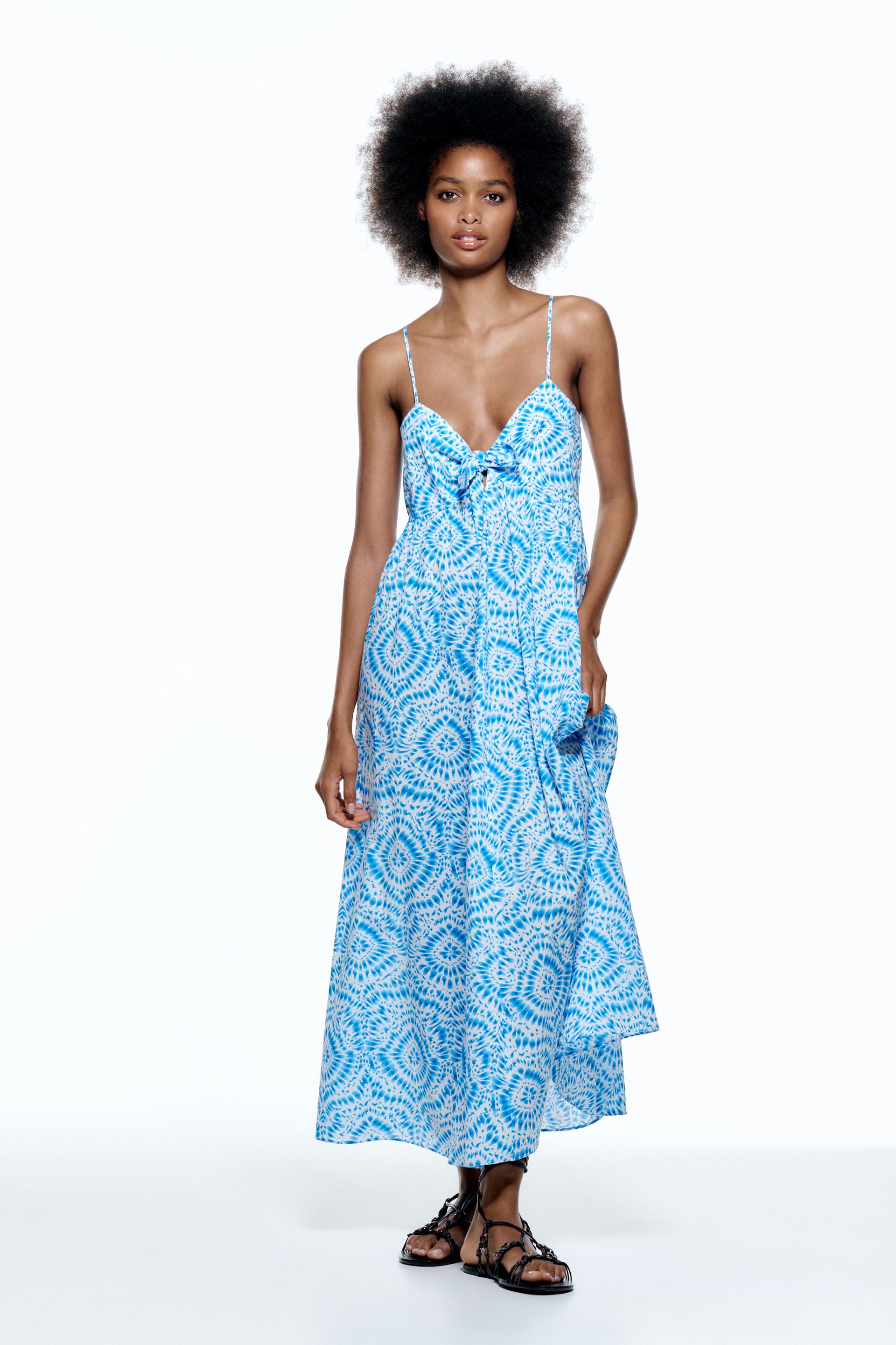 Robe Satin Bleu Zara Robe Satin Bleu Zara