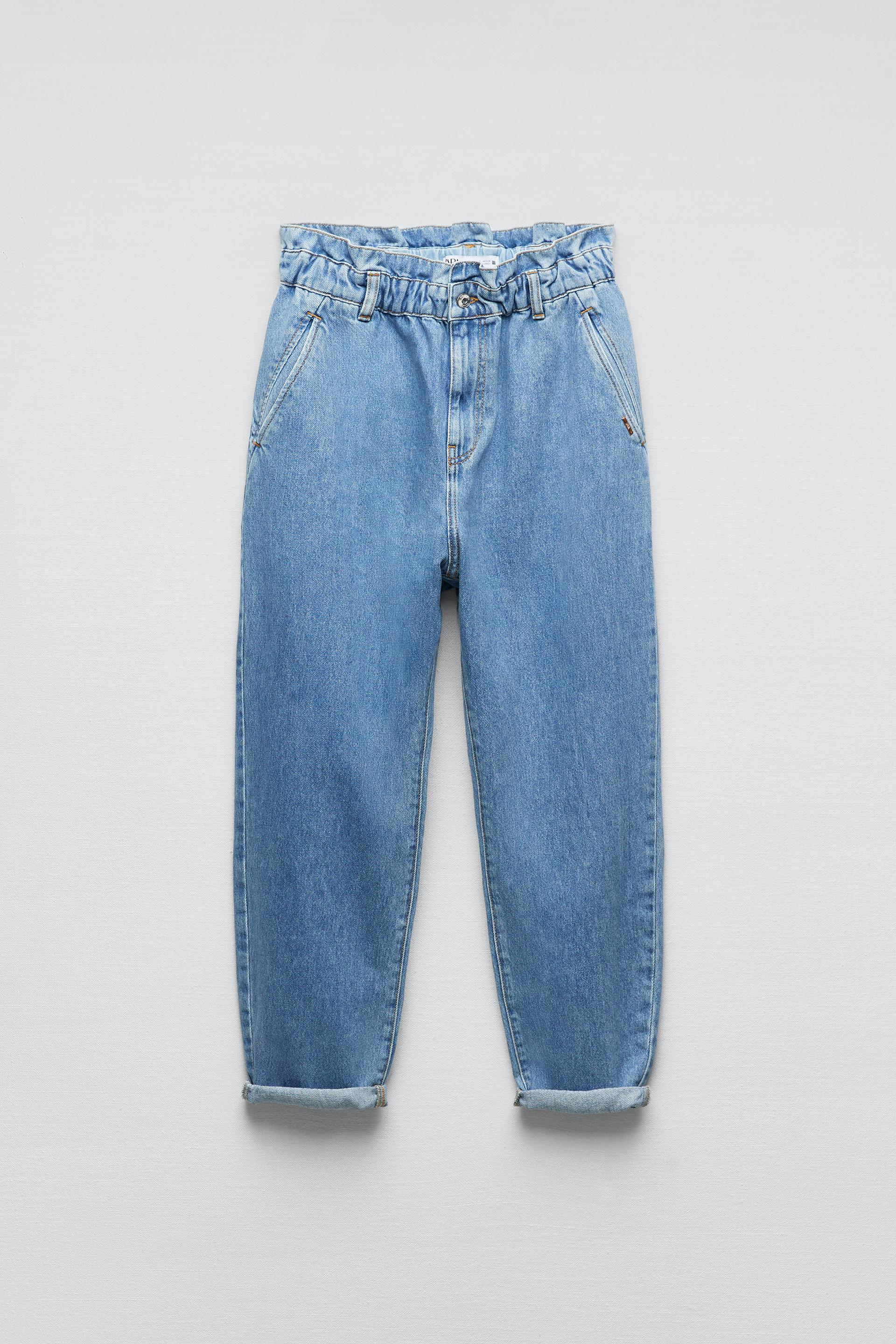zara baggy paperbag jeans