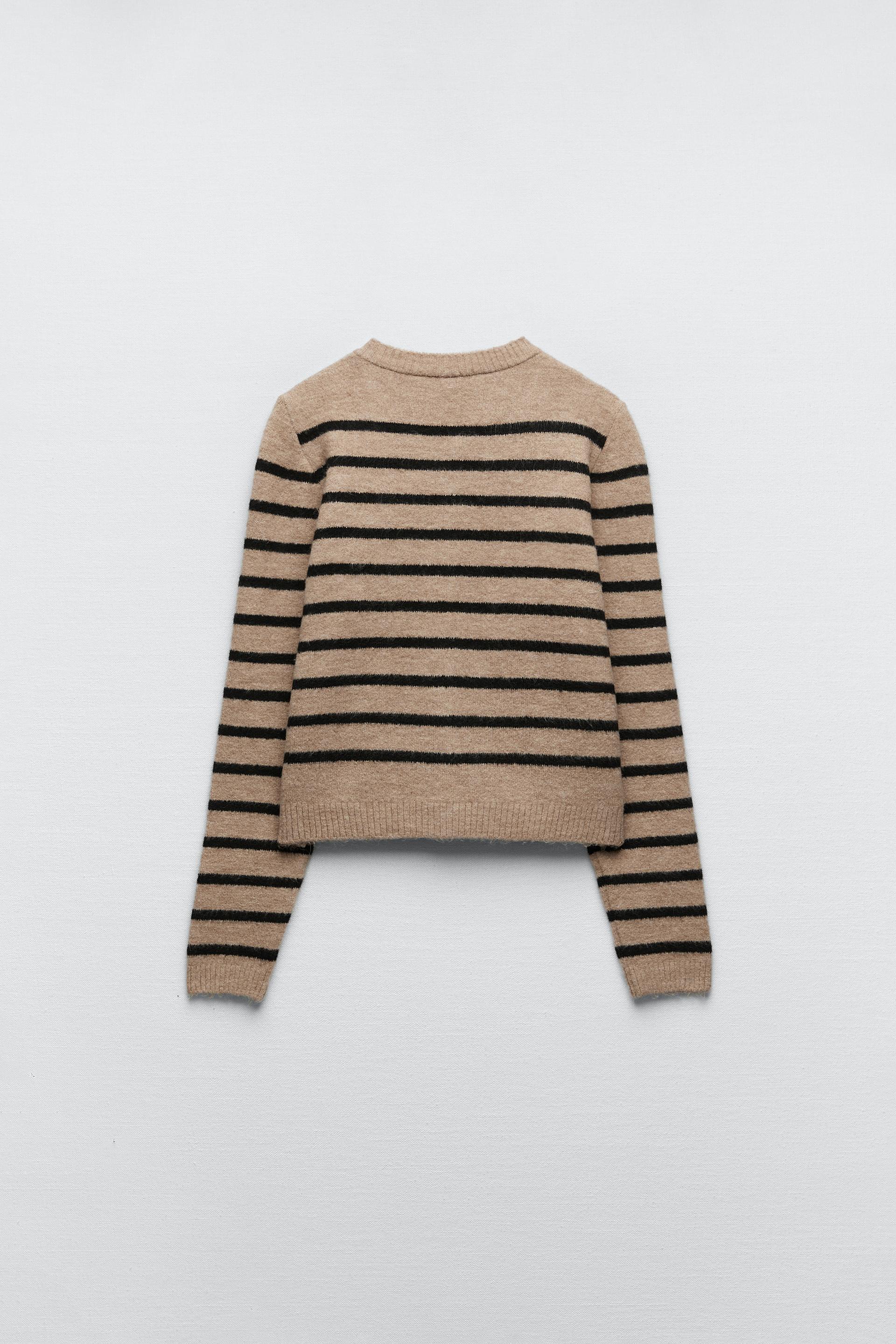 Zara STRIPED KNIT CARDIGAN 208507626104