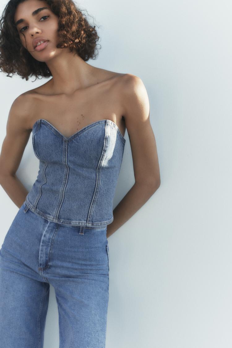 Zara Denim Corset Top Vinted ubicaciondepersonas.cdmx.gob.mx