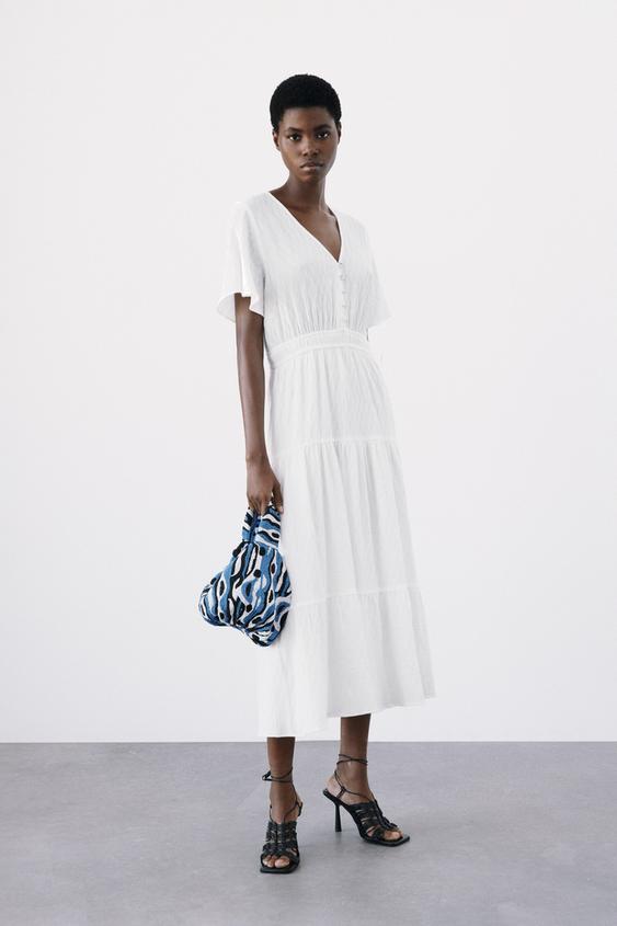 Tiered dress zara Clearance