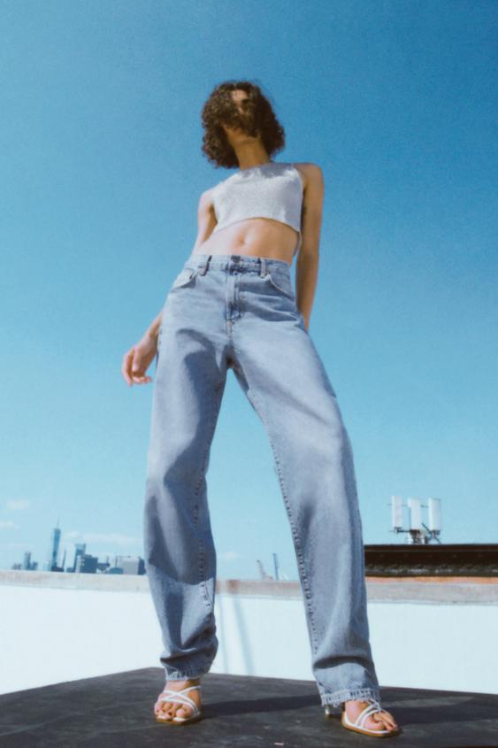 Zara METALLIC THREAD KNIT TOP 189297113808