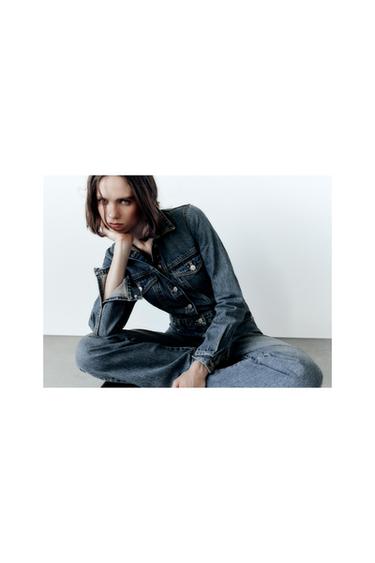 Pantacourt Jeans TRF Pour Femme Taille 34 (W24) - Couleur Gris - Occasion Très Bon état