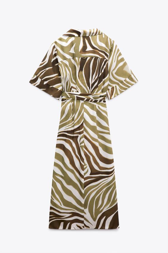 Zara Green Zebra Dress ubicaciondepersonas.cdmx.gob.mx