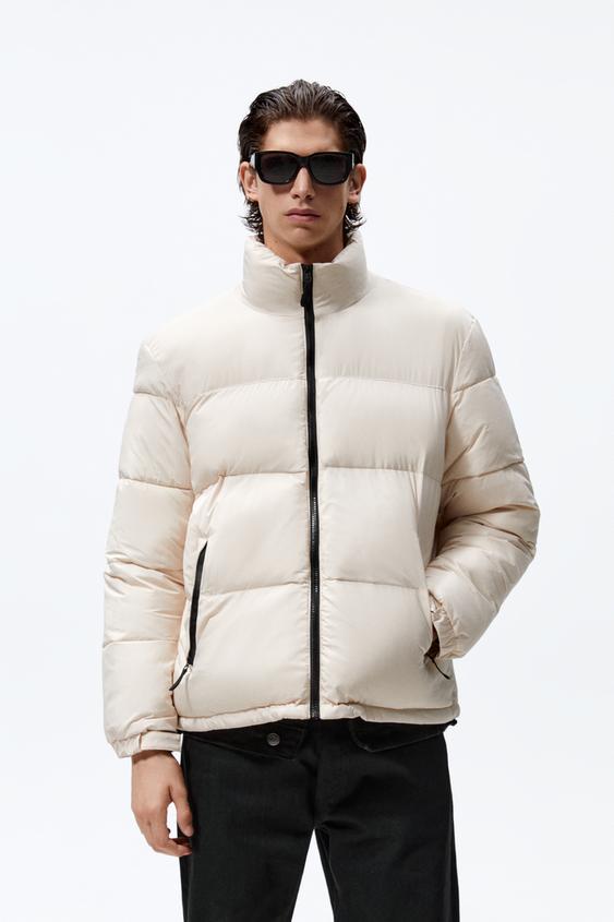 Zara White Puffer Jacket