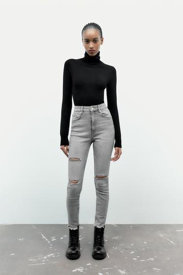 Zara Jeans Rib Women's Ripped Jeans | Explore our New Arrivals | ZARA United Kingdom