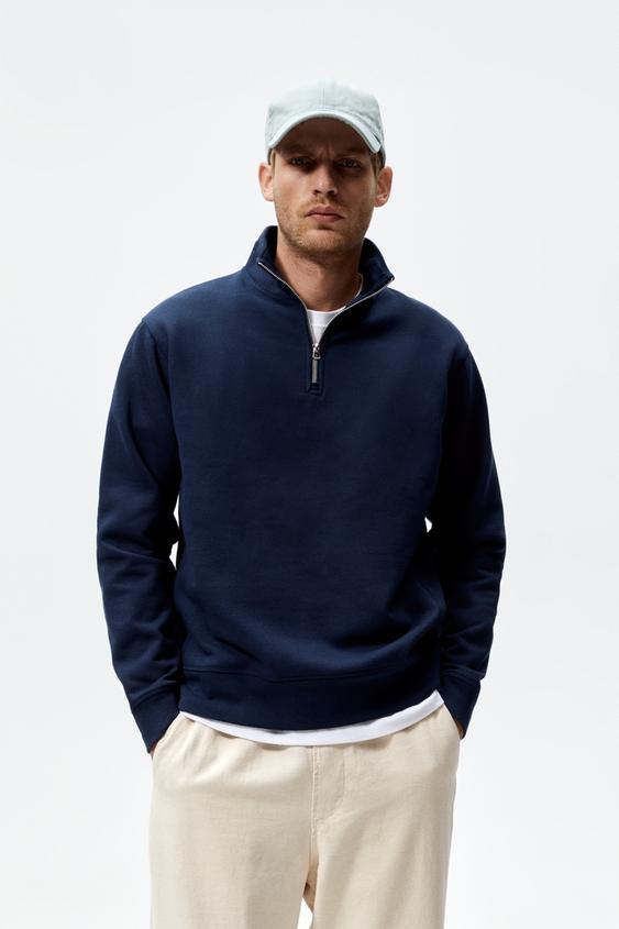 Zara half zip sweatshirt Clearance