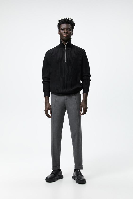 Pleated Trousers Mens Zara atelieryuwa.ciao.jp