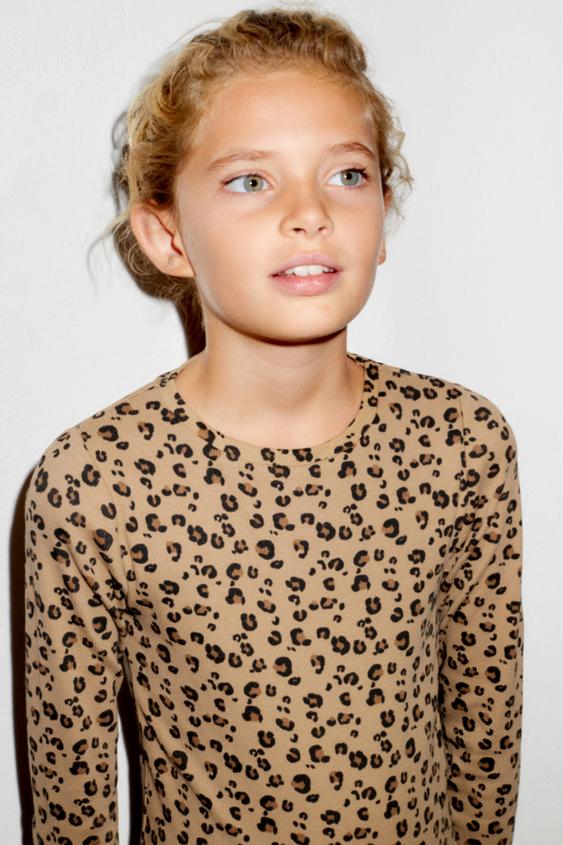 RIBBED ANIMAL PRINT BODYSUIT Leopard ZARA Australia