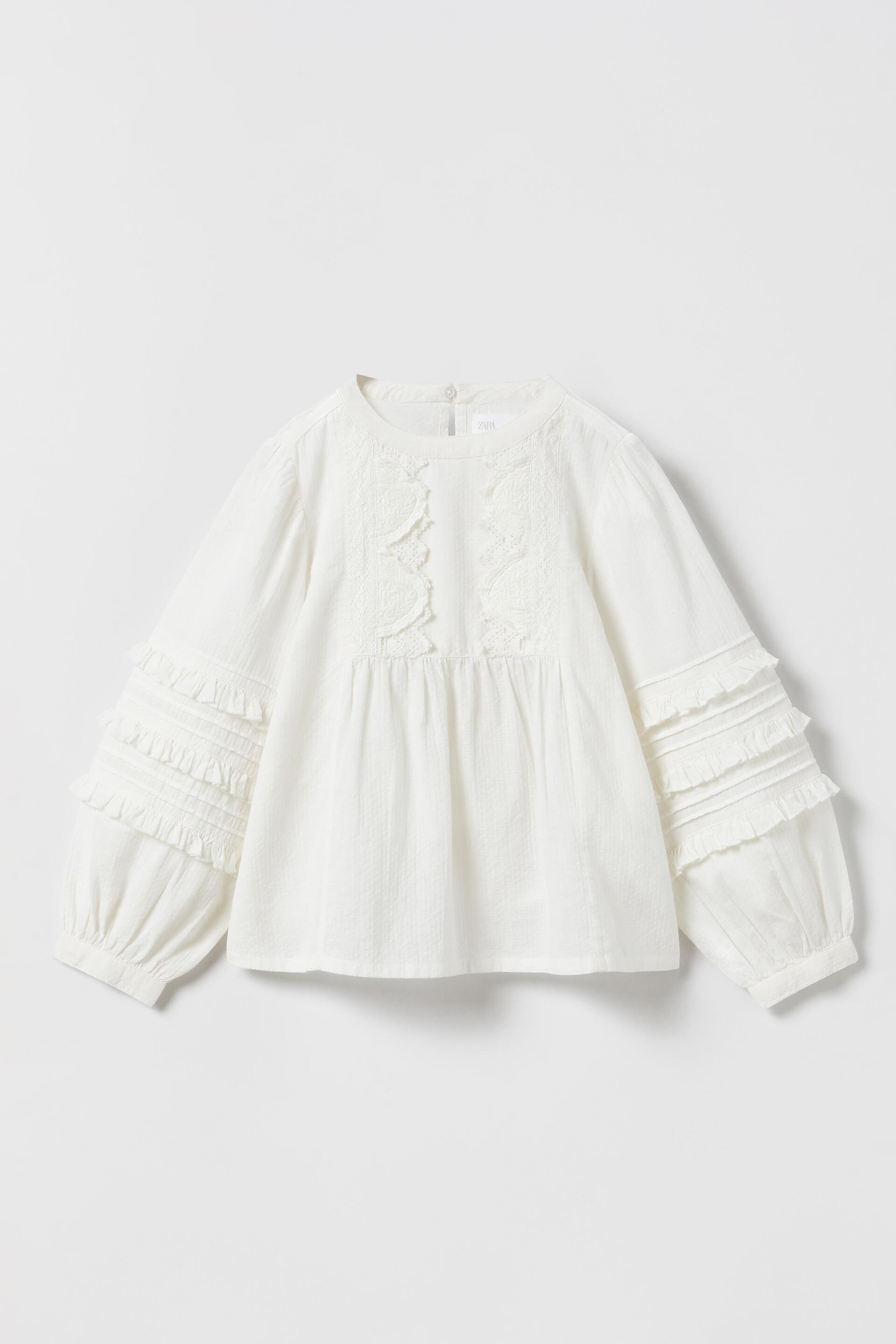 ROMANTISCHE BLOUSE Gebroken Wit ZARA Nederland Netherlands romantische-blouse-gebroken-wit-zara-nederland-netherlands