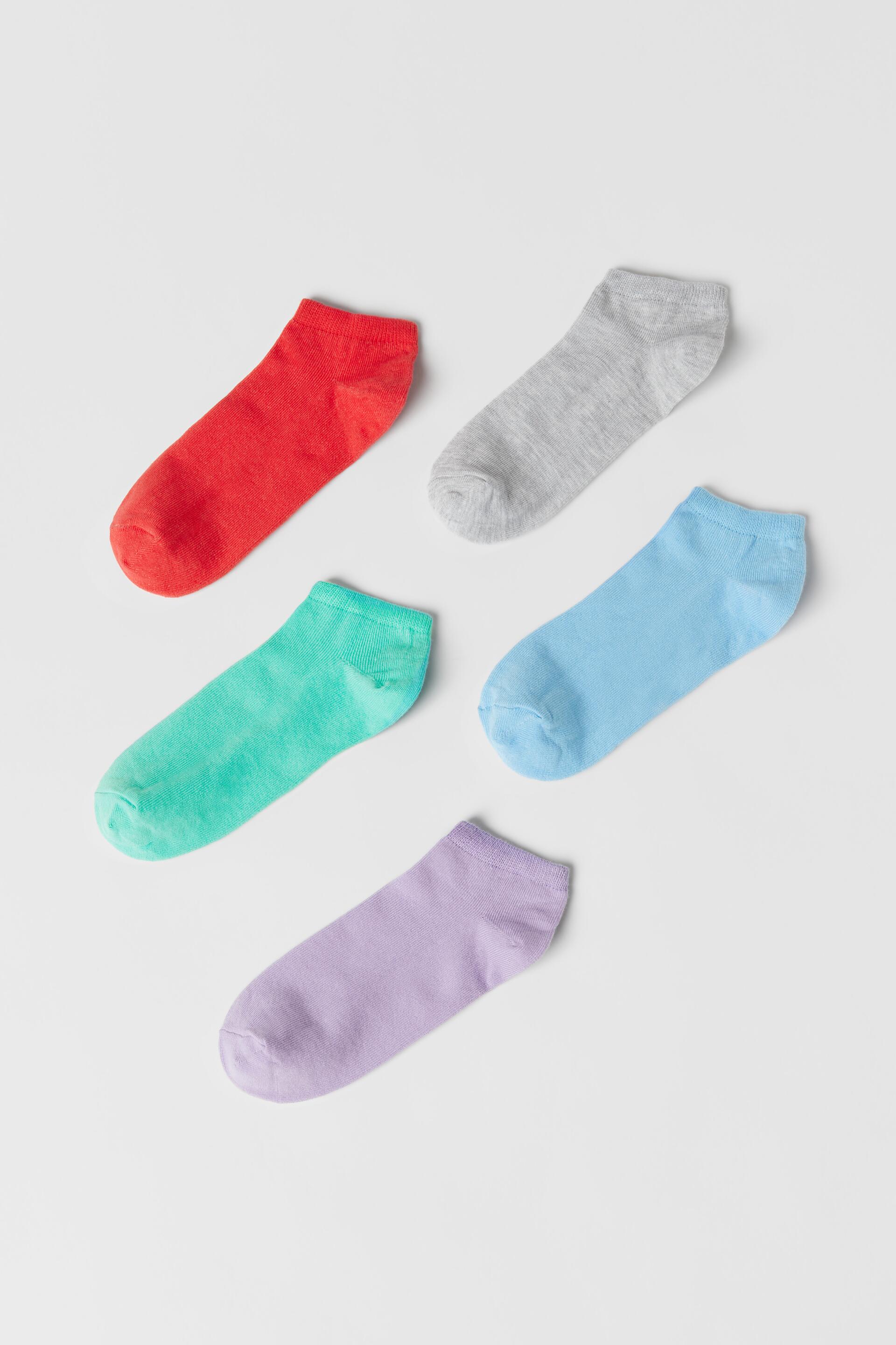 Zara Kids/ Five-Pack Of Colorful Plain Socks - Big Apple Buddy