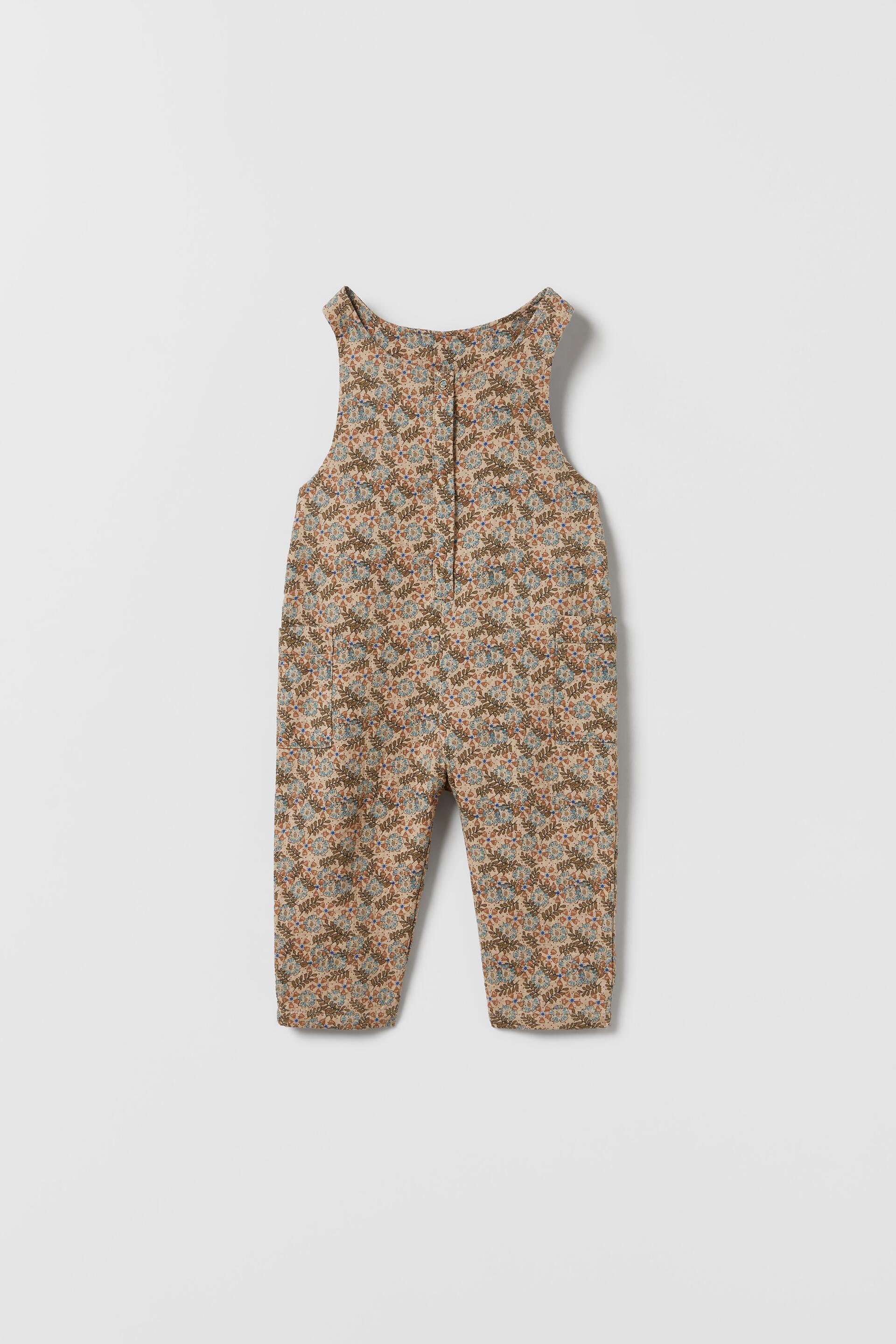 JUMPSUIT MED PRINT AF BLOMSTER Brun ZARA Danmark