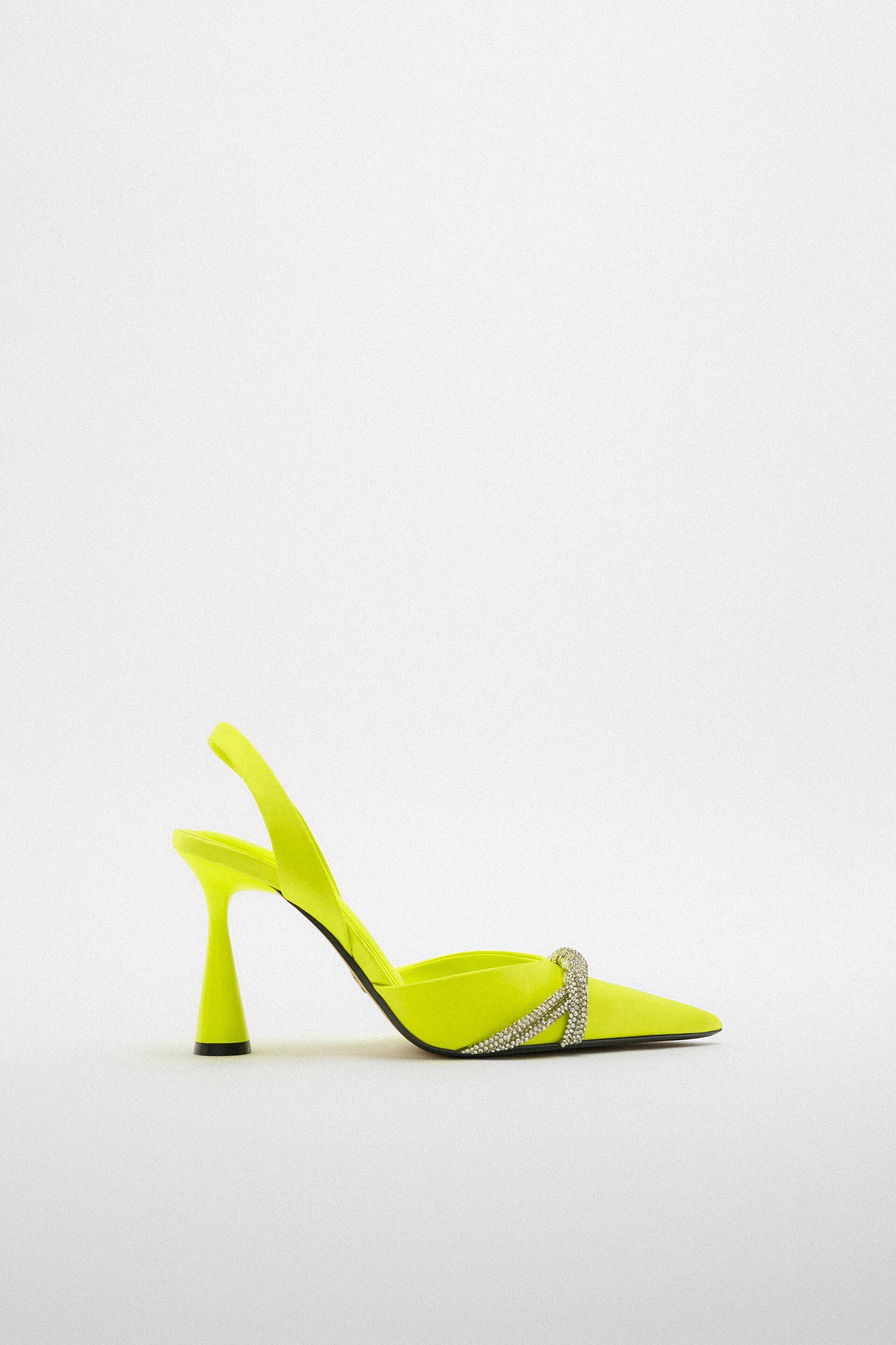 high heel satin shoes