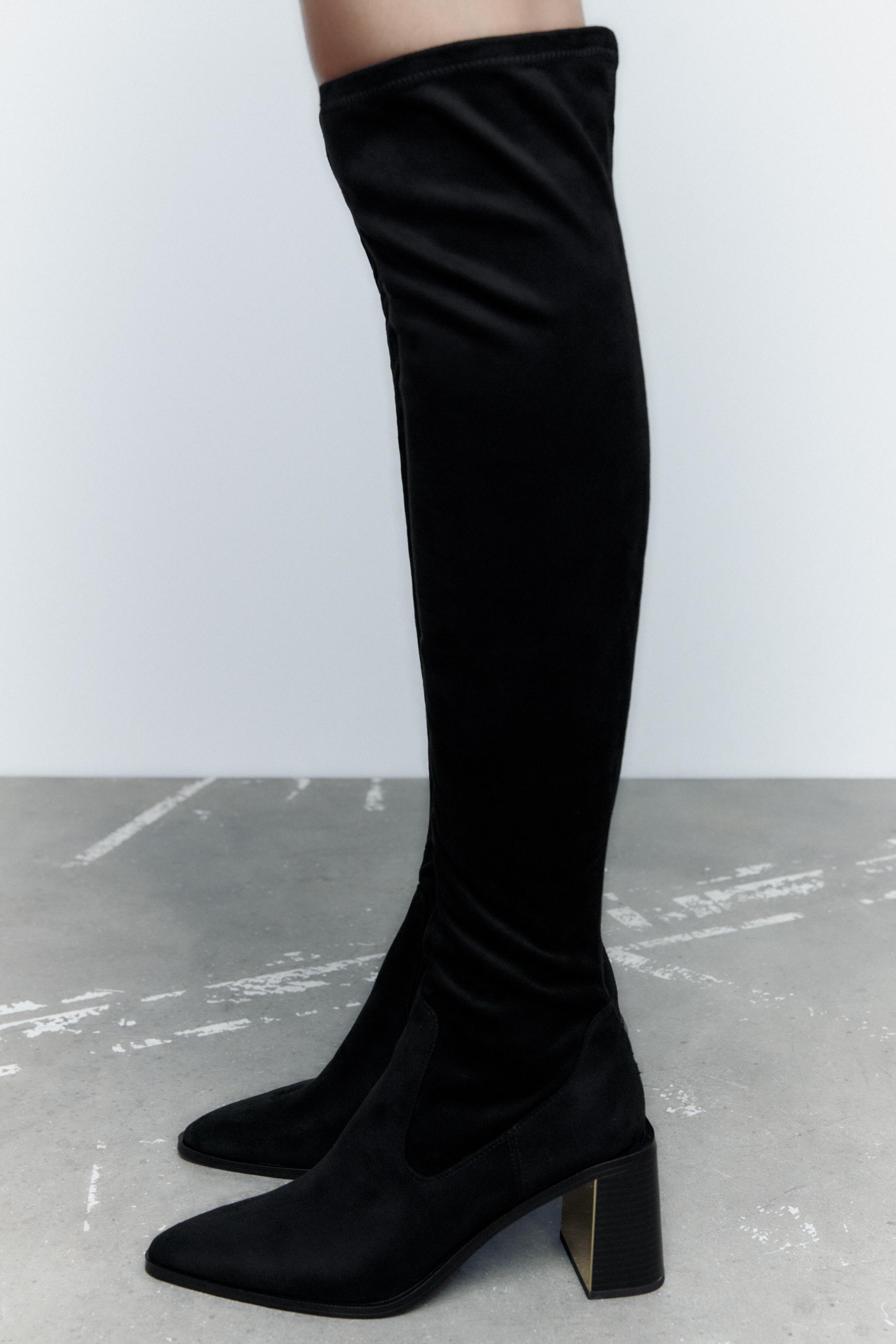 Zara FABRIC HEELED OVER THE KNEE BOOTS Mall of America®
