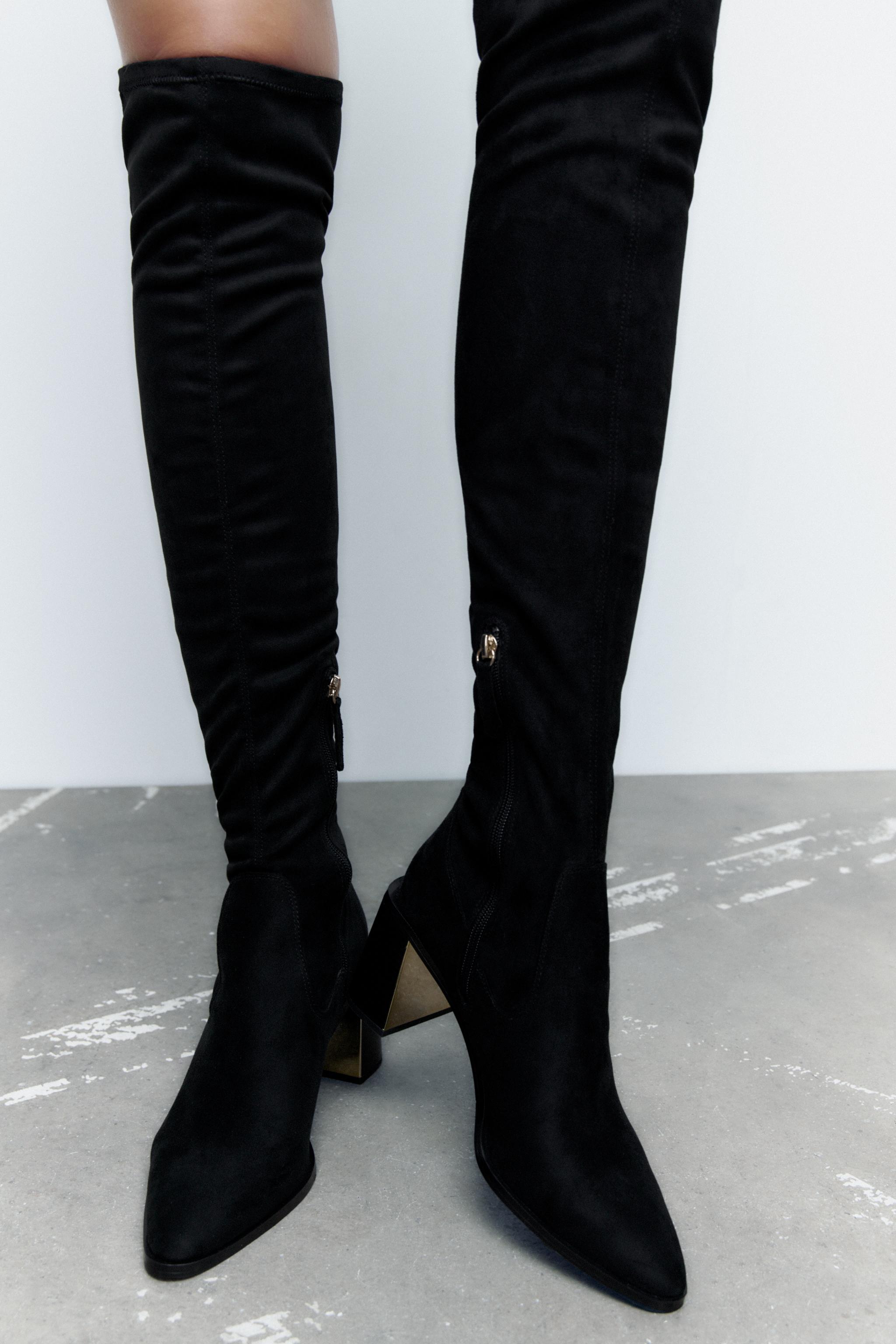 Zara FABRIC HEELED OVER THE KNEE BOOTS Mall of America®
