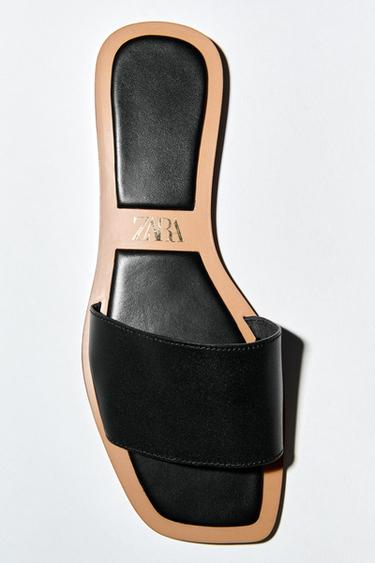 minimal flat sandals zara