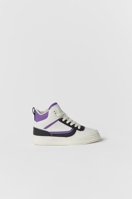 zara contrast running trainers