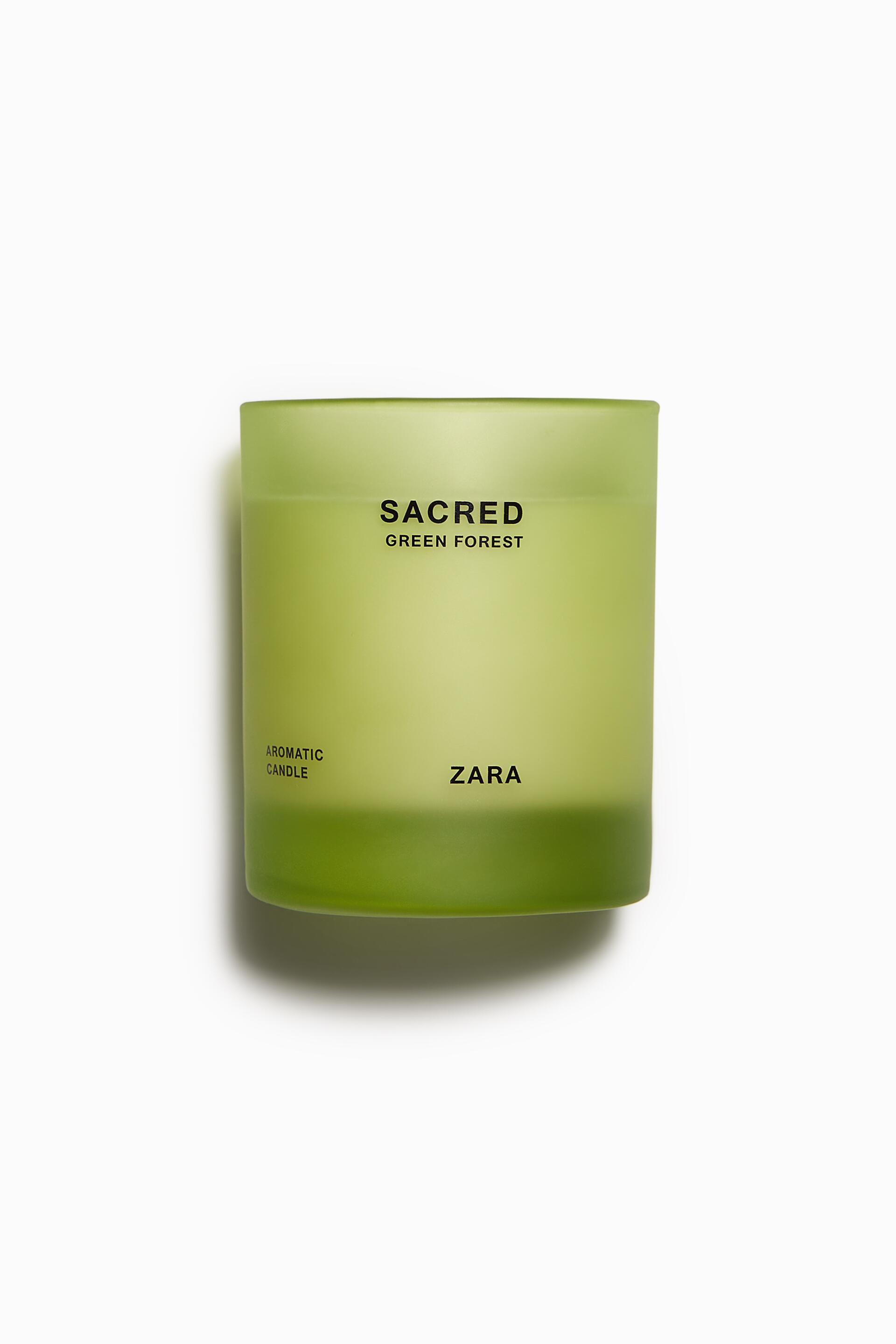 SACRED GREEN FOREST AROMATIC CANDLE 200G tinted leather ZARA Turkey