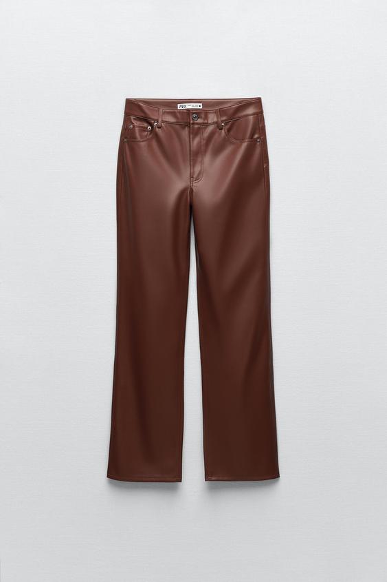 Brown Leather Pants Zara ubicaciondepersonas.cdmx.gob.mx