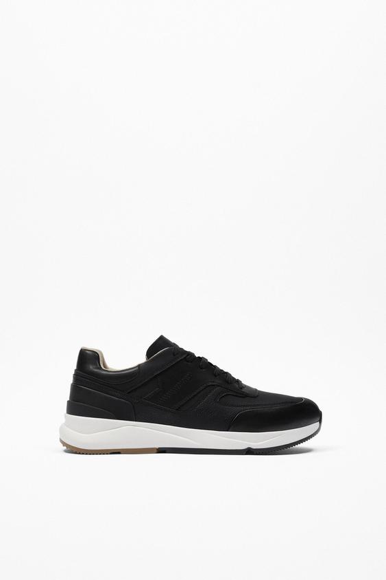 zara contrast running trainers