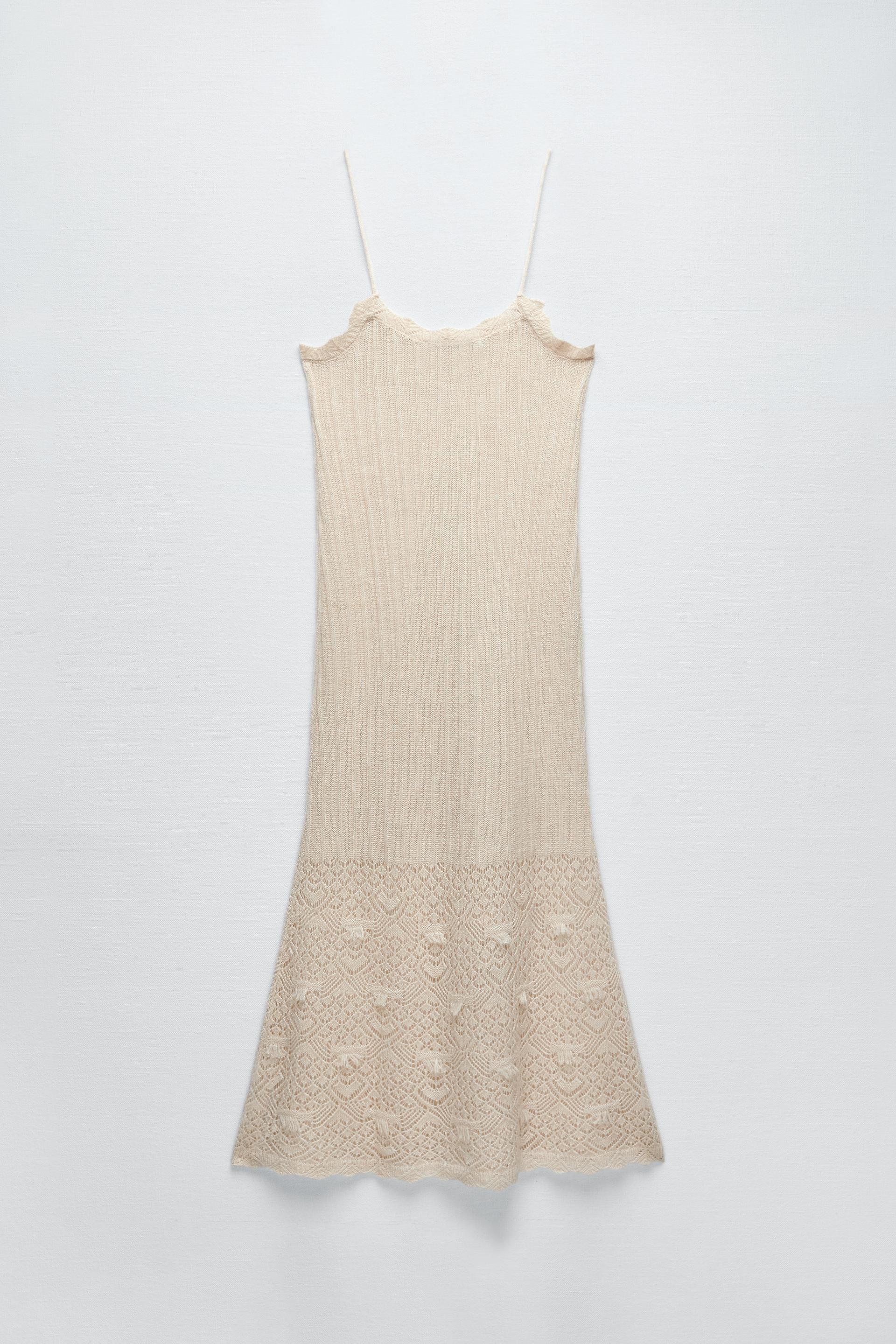 Zara knit dress beige Clearance