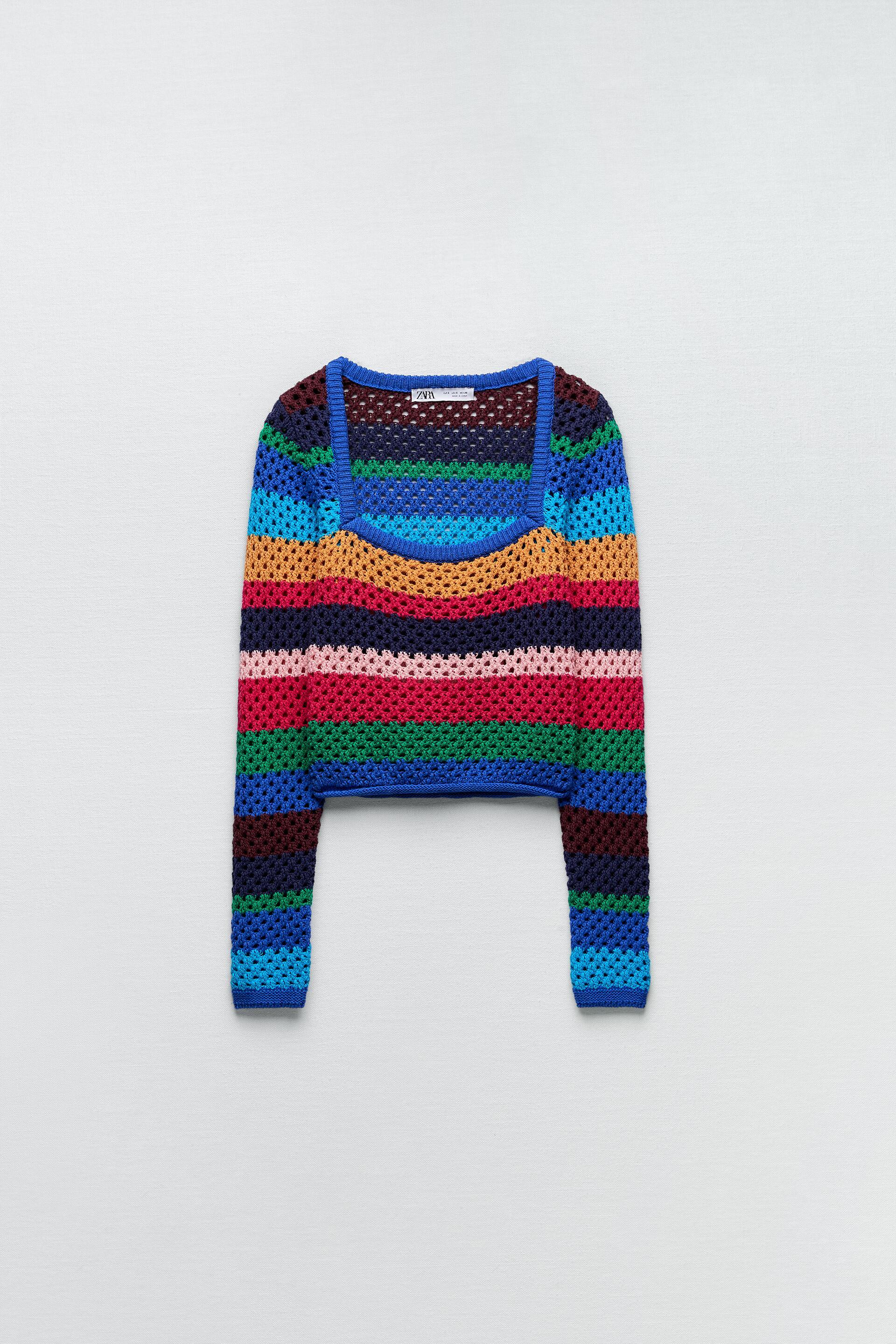 Zara STRIPED KNIT SWEATER 151034016330